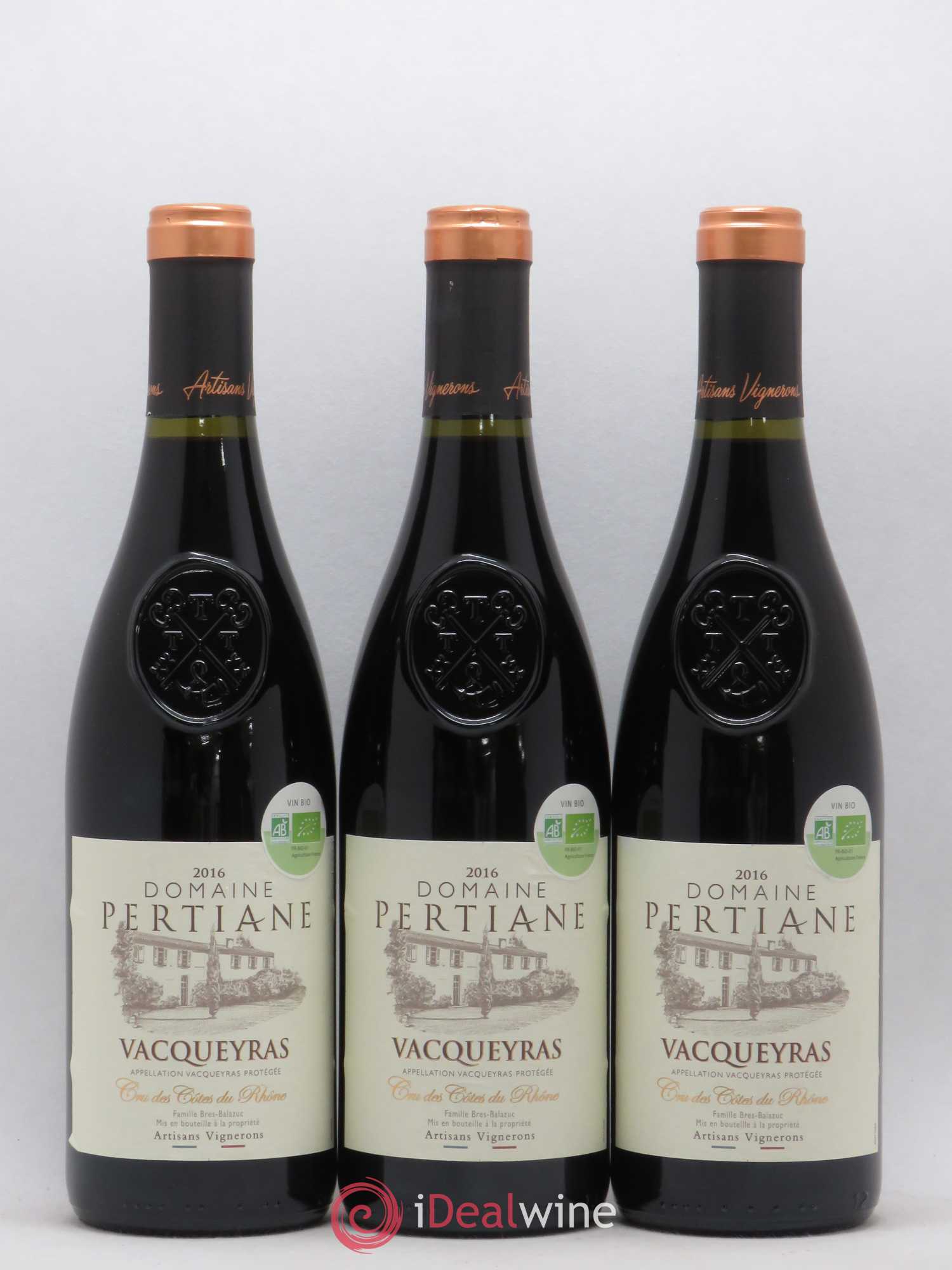 Vacqueyras Domaine Pertiane 2016 - Posten von 3 Flaschen - 0