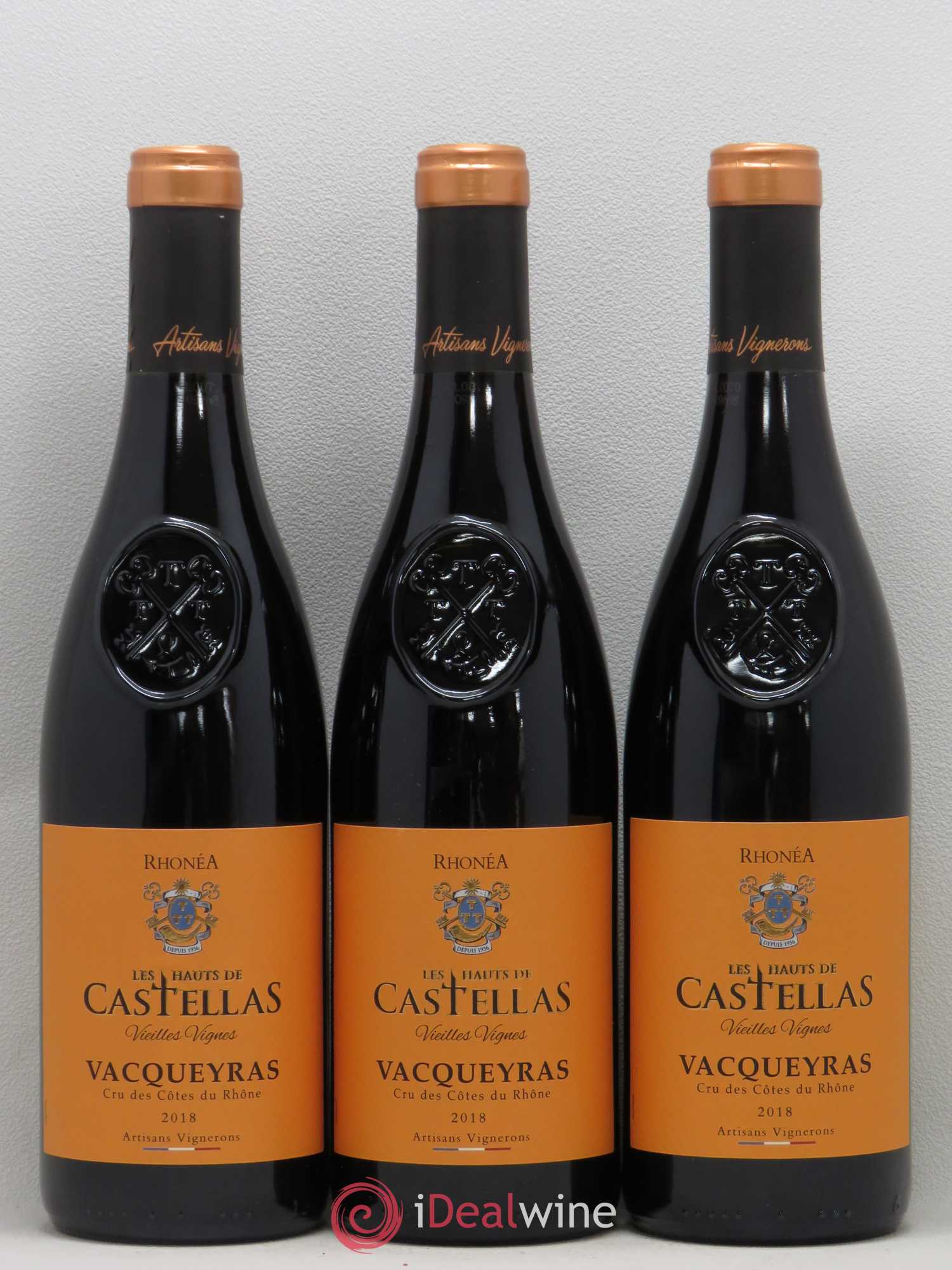 Vacqueyras Hauts de Castellas Vieilles Vignes 2018 - Posten von 3 Flaschen - 0