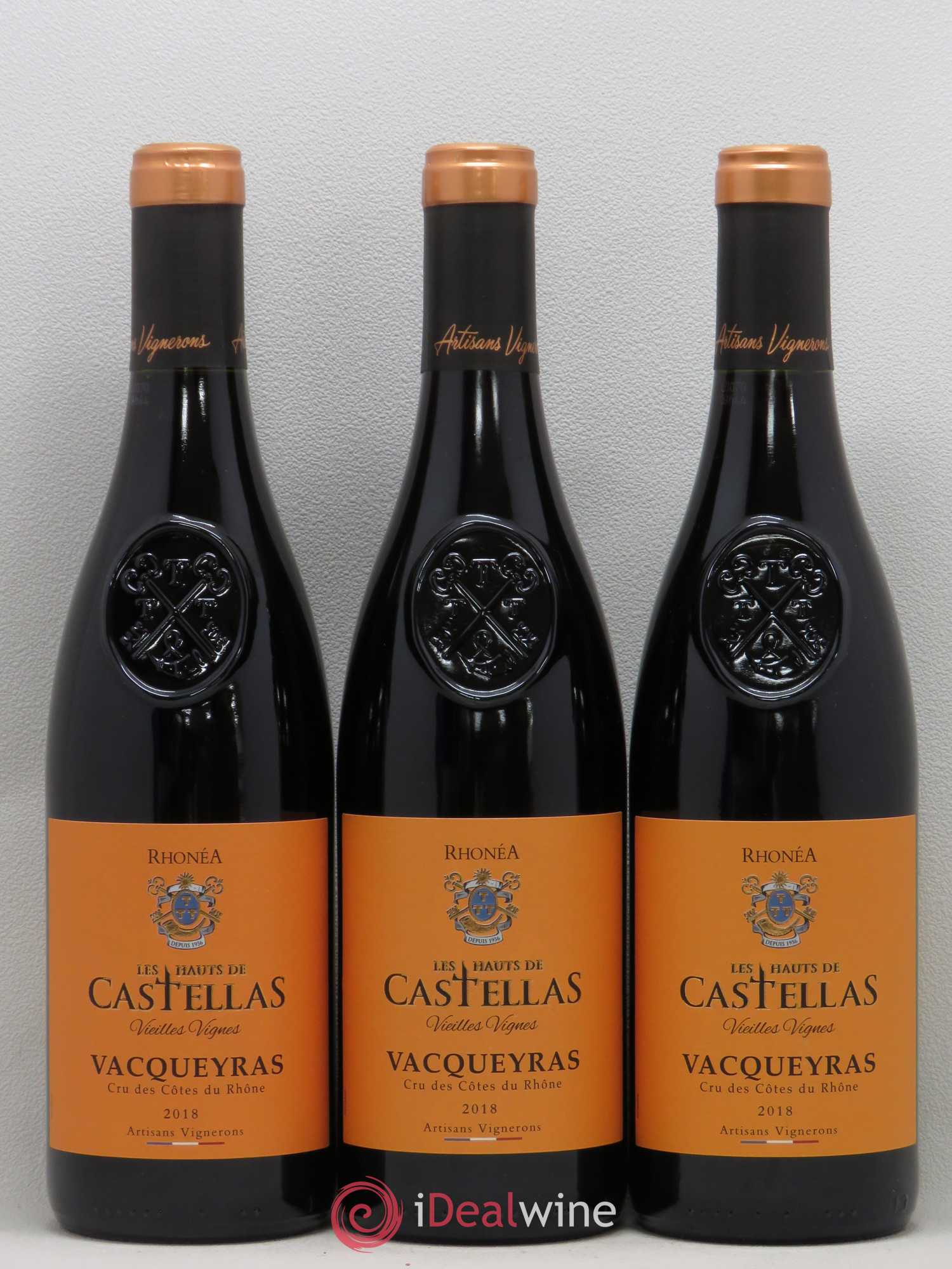 Vacqueyras Hauts de Castellas Vieilles Vignes 2018 - Posten von 3 Flaschen - 0