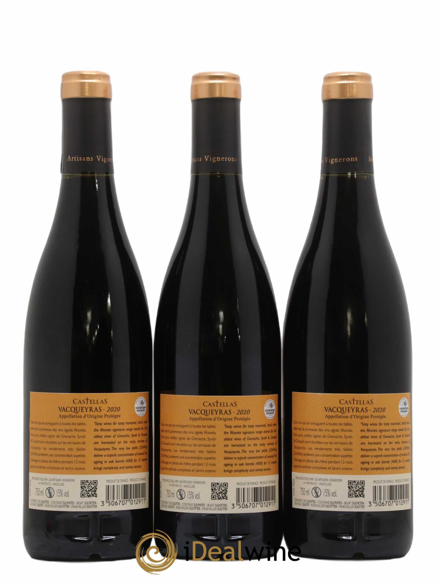 Vacqueyras Vieilles Vignes Castellas 2020 - Posten von 3 Flaschen - 1