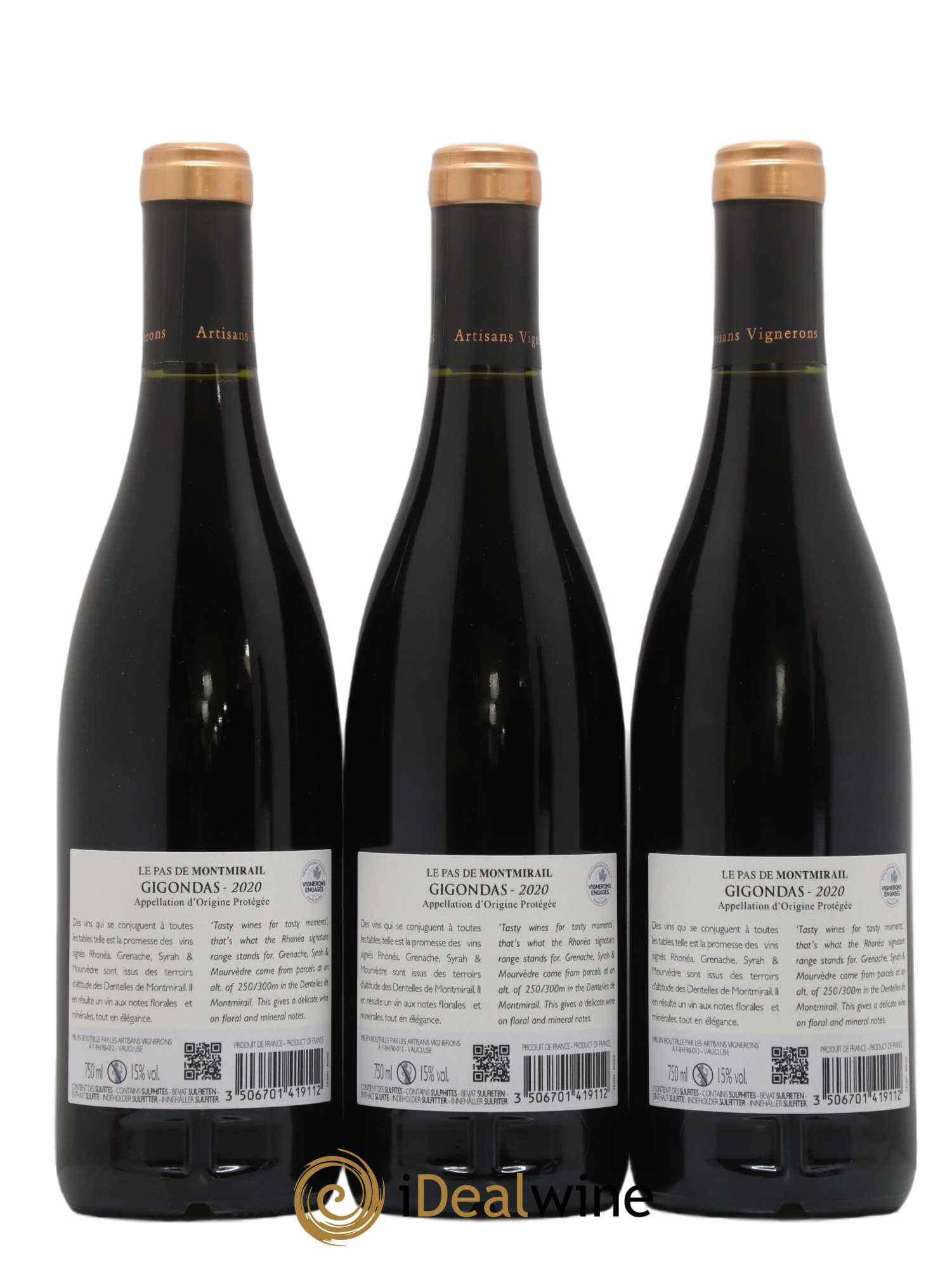 Gigondas Le Pas De Montmirail 2020 - Lot de 3 bouteilles - 1