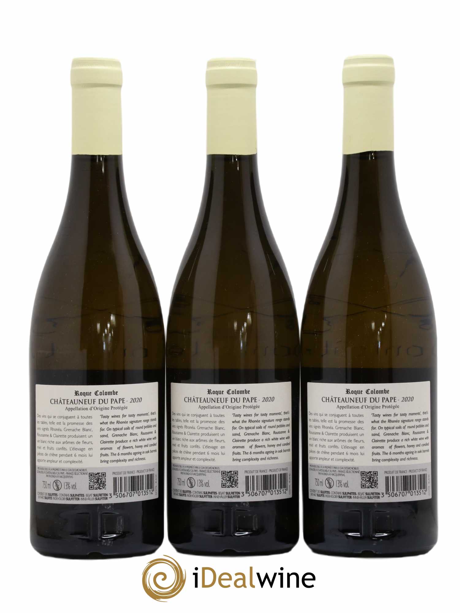 Châteauneuf-du-Pape Roque Colombe Rhonea 2020 - Lot de 3 bouteilles - 1