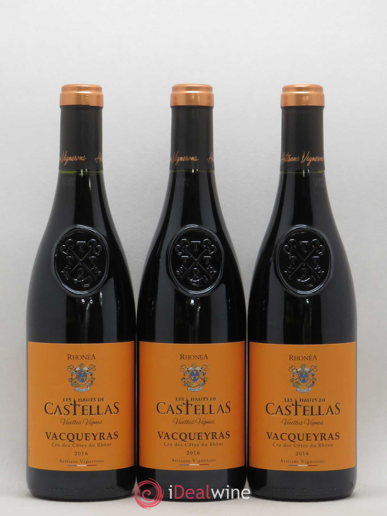 Vacqueyras Vieilles Vignes Les Hauts De Castellas 2016 - Posten von 3 Flaschen - 0
