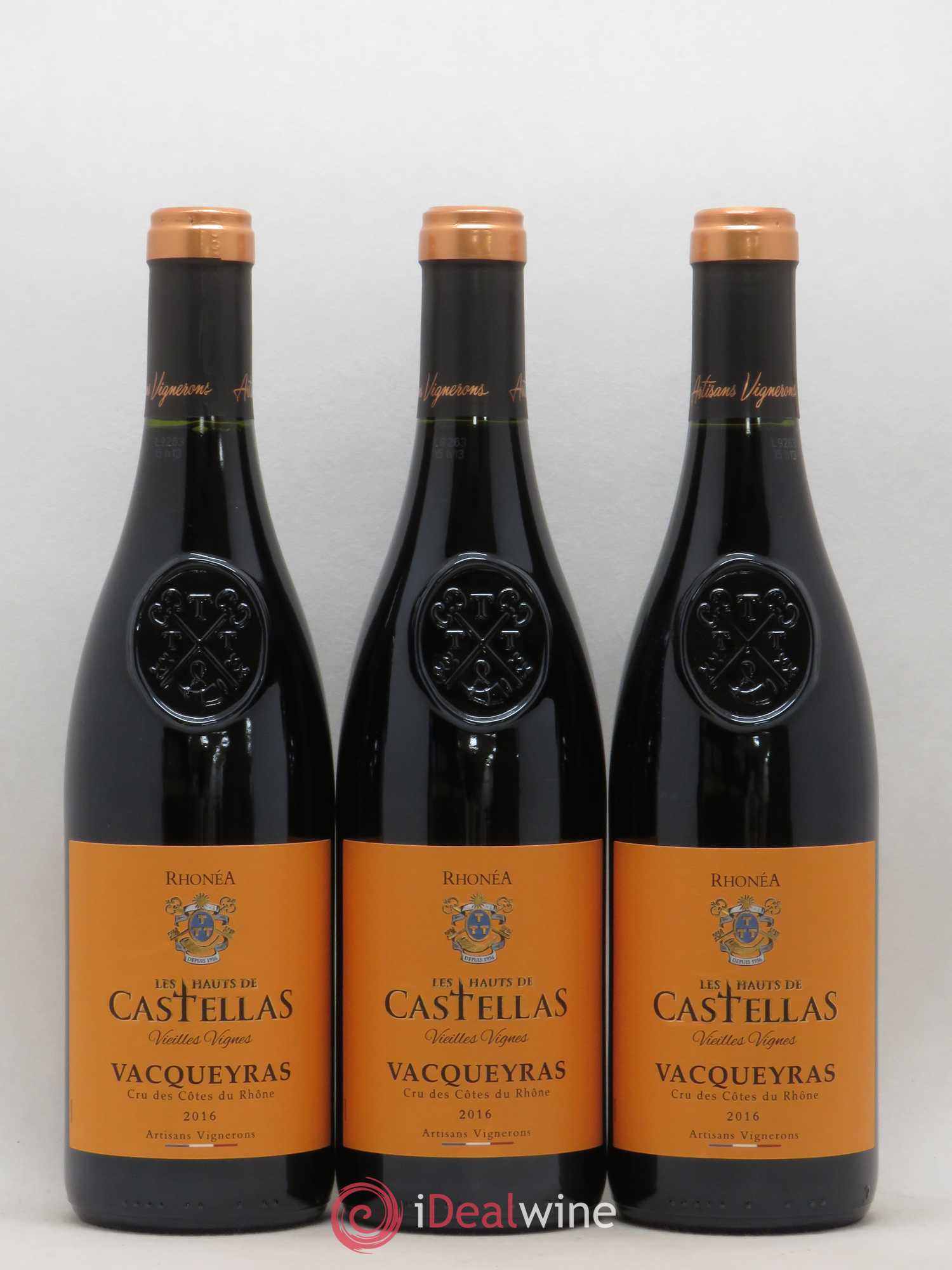Vacqueyras Vieilles Vignes Les Hauts De Castellas 2016 - Posten von 3 Flaschen - 0