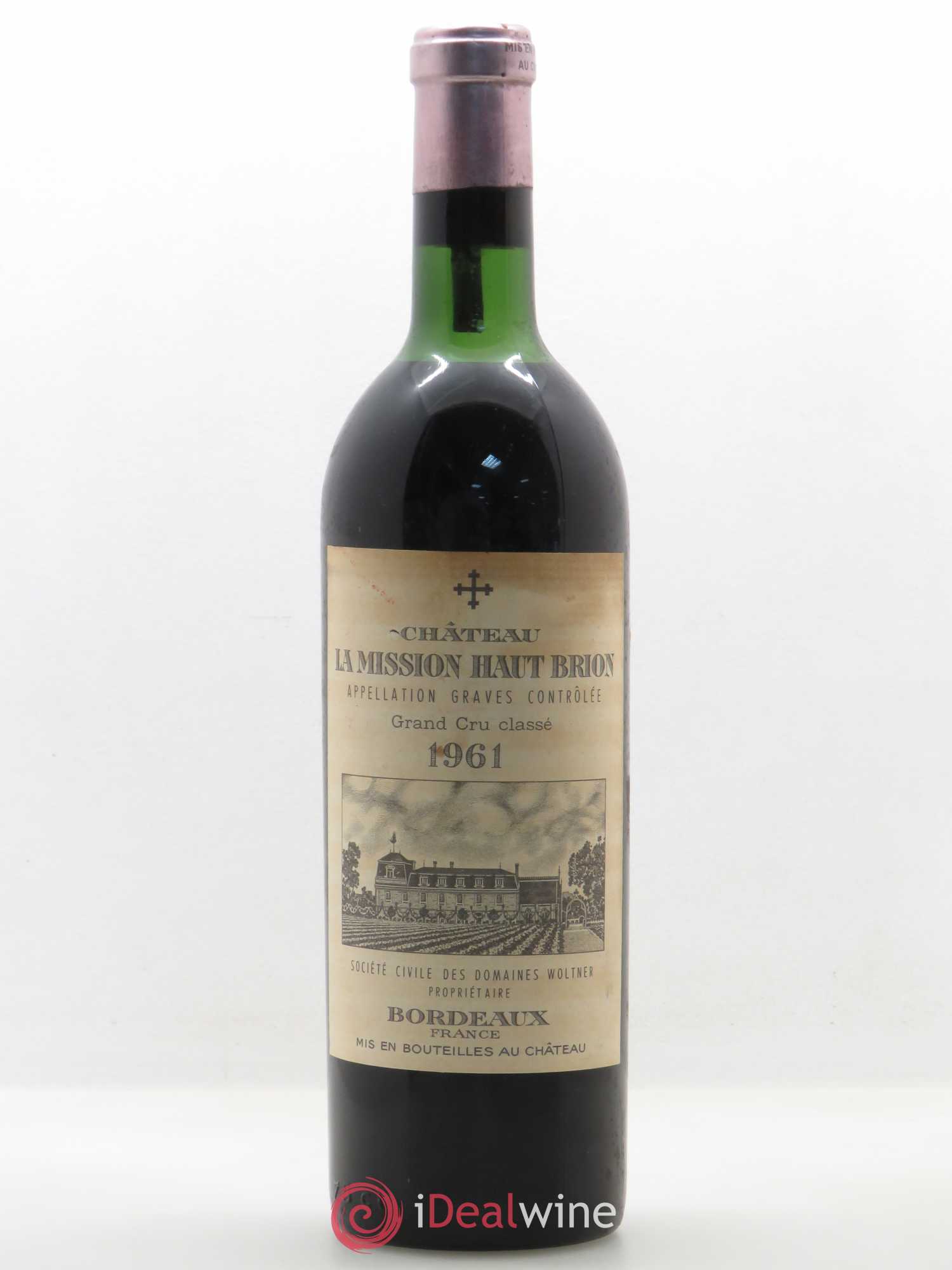 Château la Mission Haut-Brion Cru Classé de Graves 1961 - Lot de 1 bouteille - 0