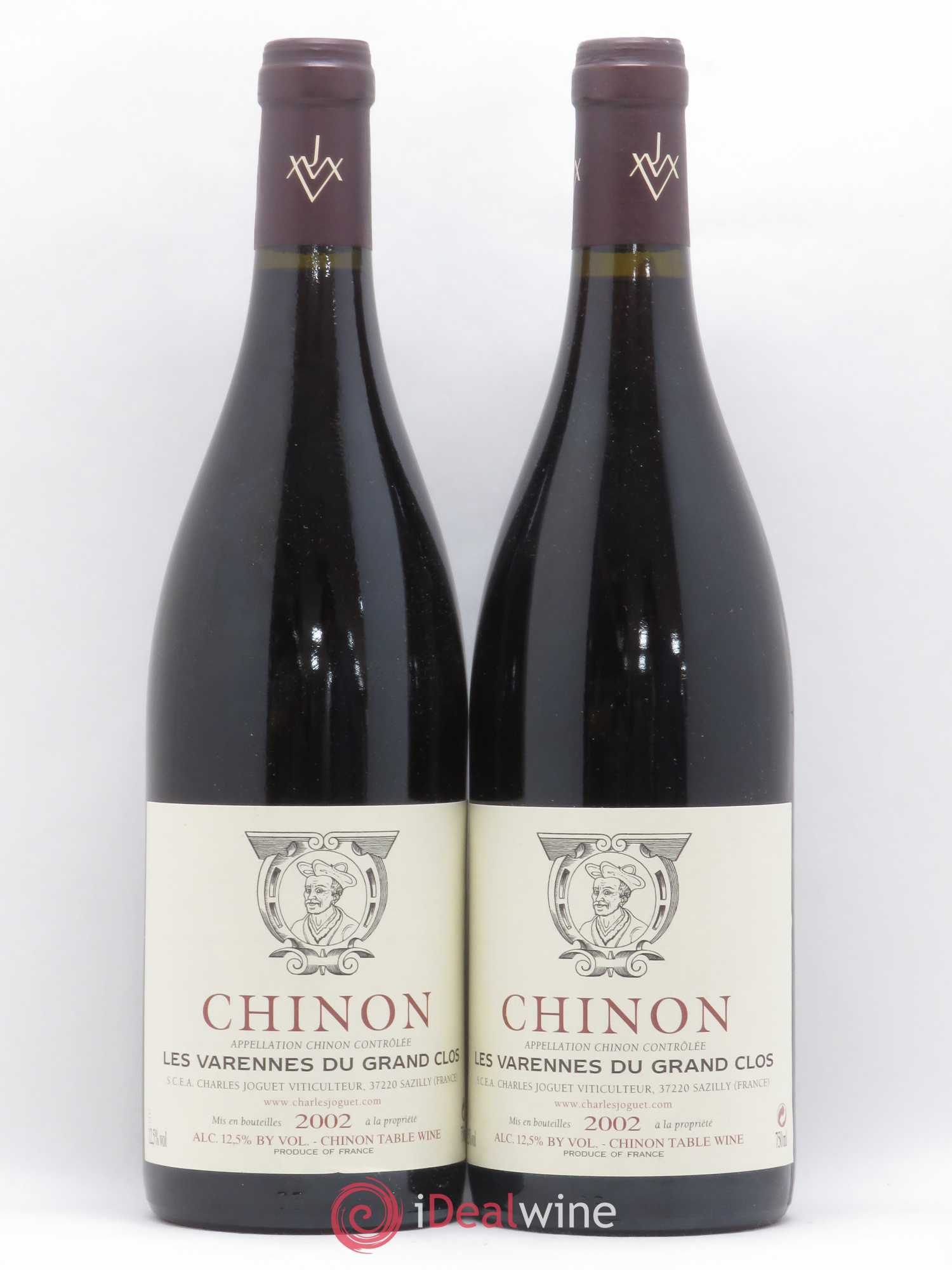 Chinon Les Varennes du Grand Clos Charles Joguet 2002 - Lot de 2 bouteilles - 0
