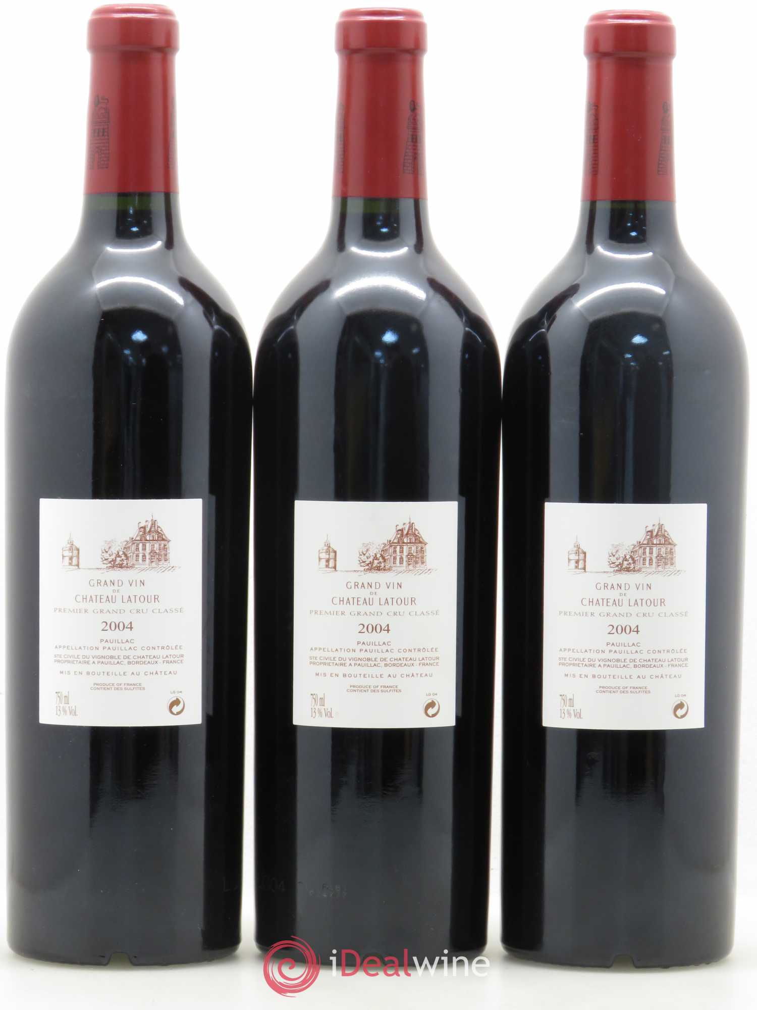 Château Latour 1er Grand Cru Classé 2004 - Lot de 3 bouteilles - 1