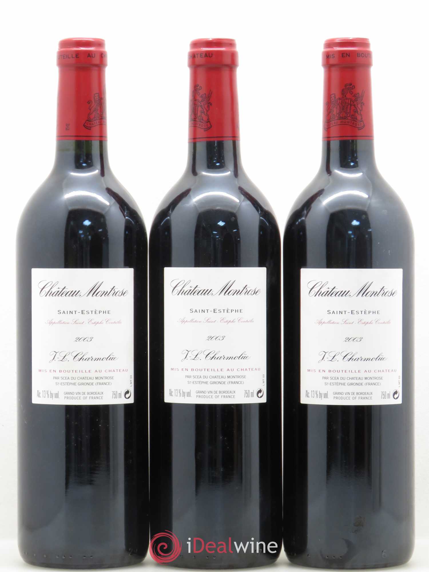 Château Montrose 2ème Grand Cru Classé 2003 - Lot de 3 bouteilles - 1