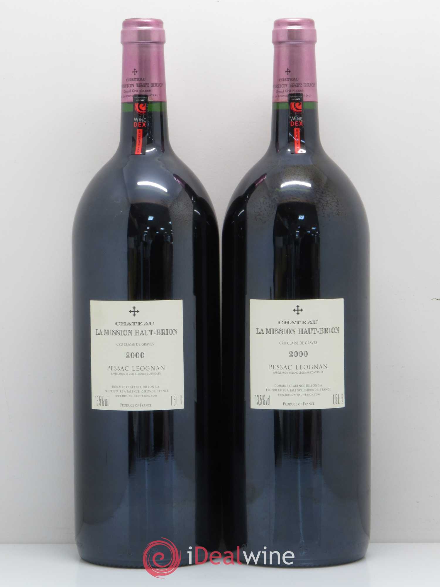 Château la Mission Haut-Brion Cru Classé de Graves 2000 - Lotto di 2 magnum - 1