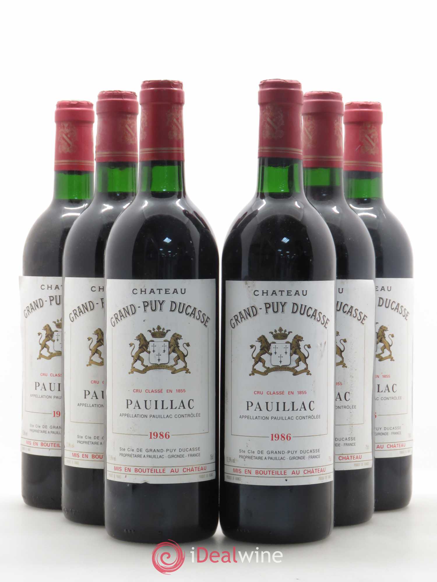 Château Grand Puy Ducasse 5ème Grand Cru Classé 1986 - Lotto di 6 bottiglie - 0