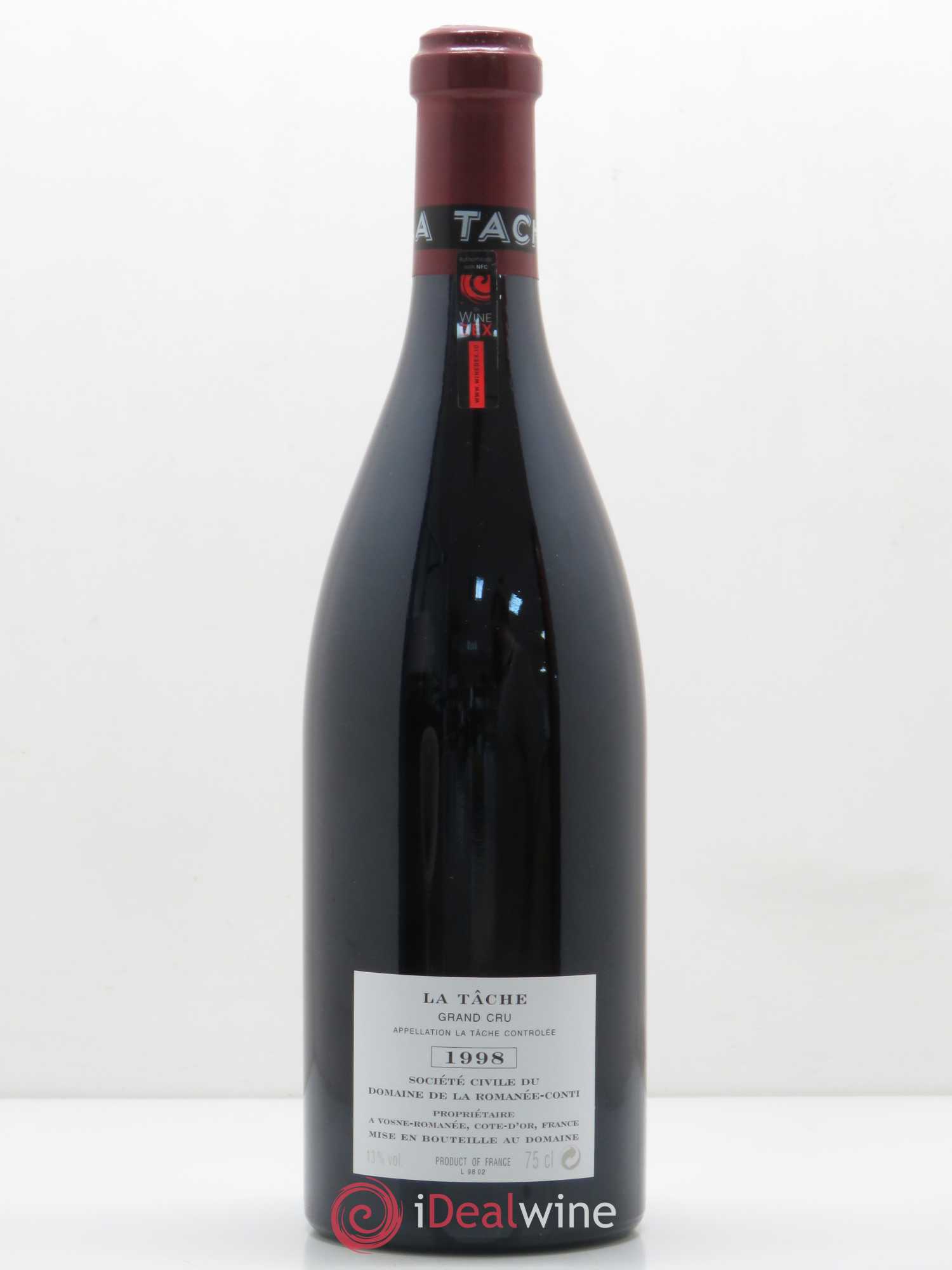 La Tâche Grand Cru Domaine de la Romanée-Conti 1998 - Lot de 1 bouteille - 1
