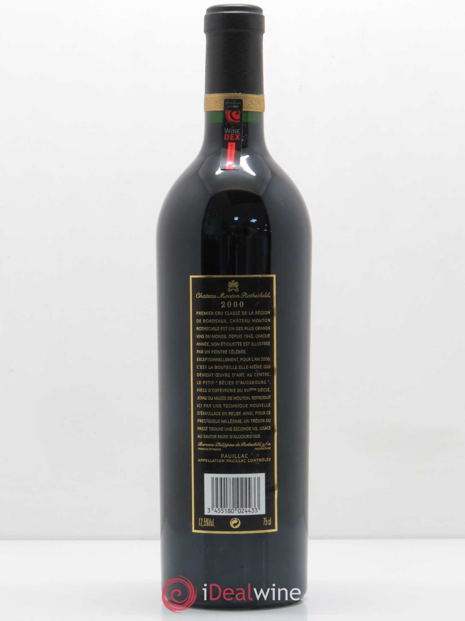 Château Mouton Rothschild 1er Grand Cru Classé 2000 - Lot de 1 bouteille - 1