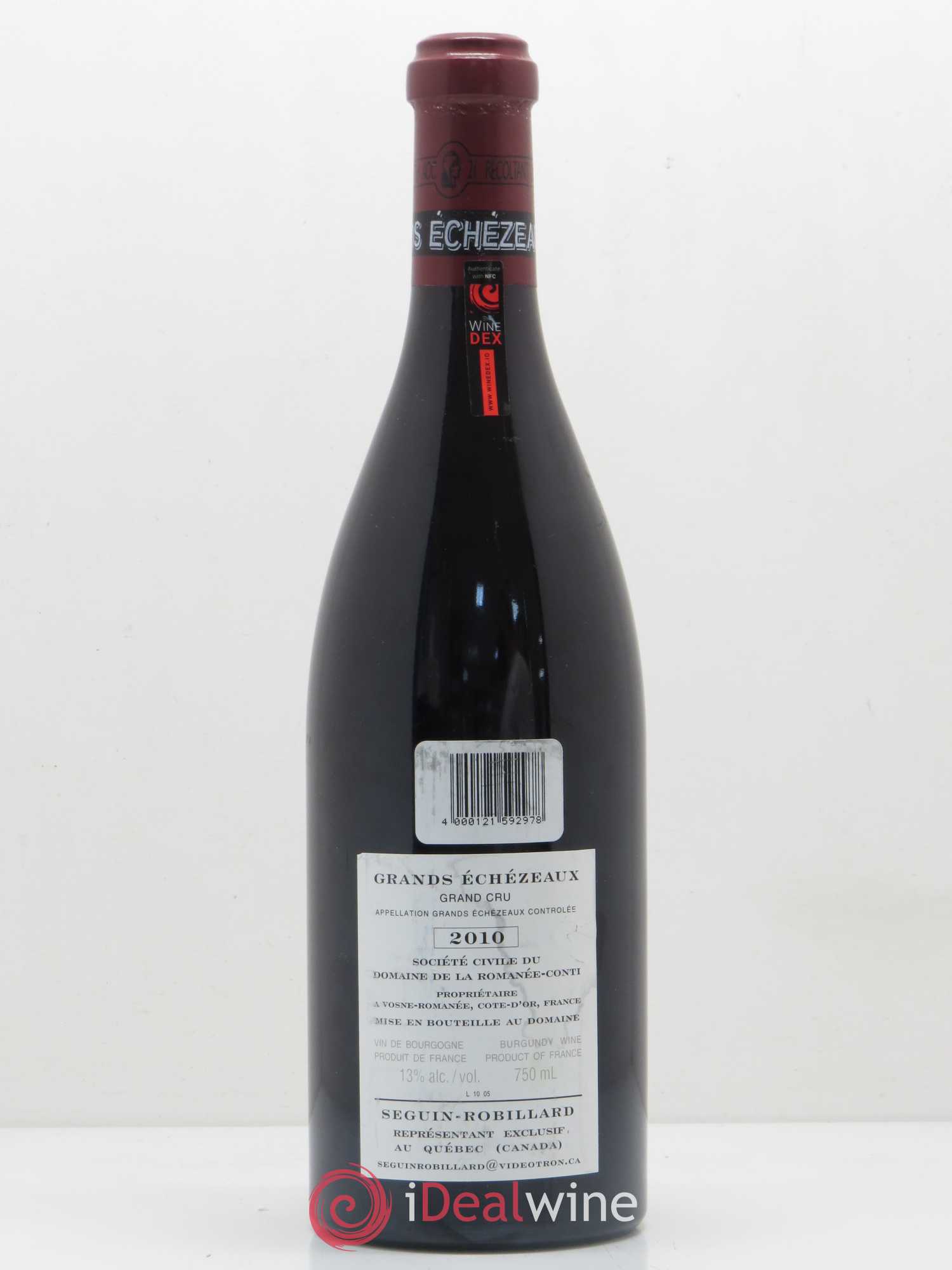 Grands-Echezeaux Grand Cru Domaine de la Romanée-Conti 2010 - Lot de 1 bouteille - 1