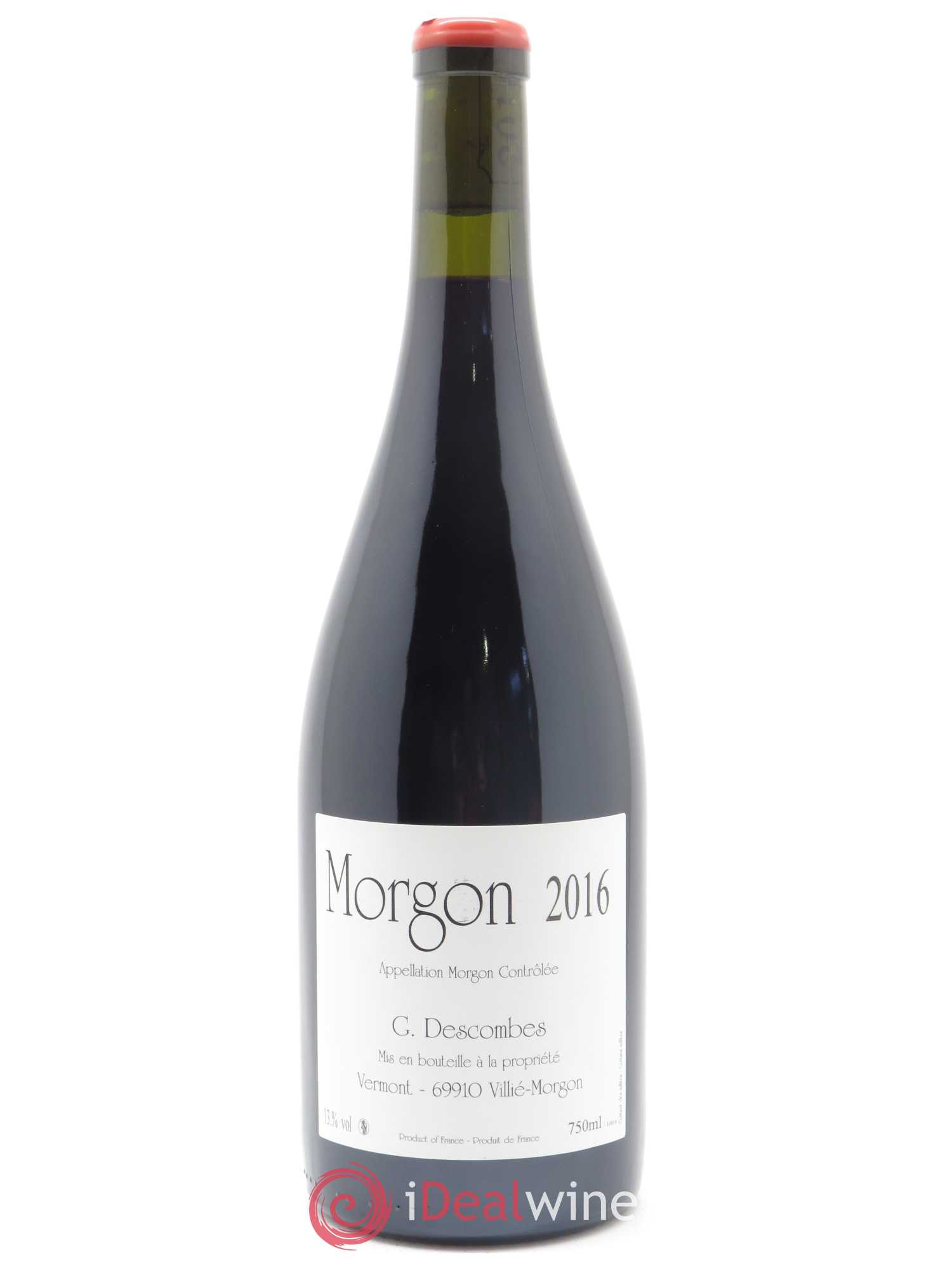 Morgon Vieilles vignes Georges Descombes (Domaine) 2016 - Lot de 1 bouteille - 0