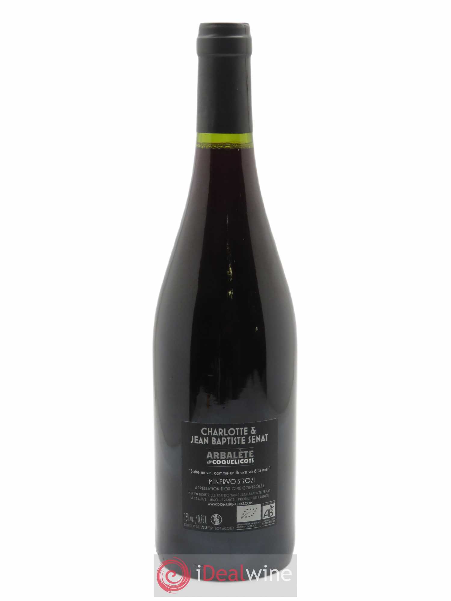 Minervois Arbalète et Coquelicots Jean-Baptiste Sénat 2021 - Lot de 1 bouteille - 1