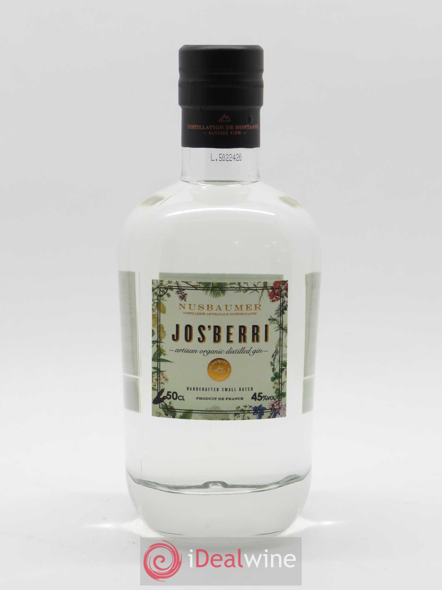 Gin Nusbaumer Jos'berri Bio (70 cl) - Lot de 1 bouteille - 0