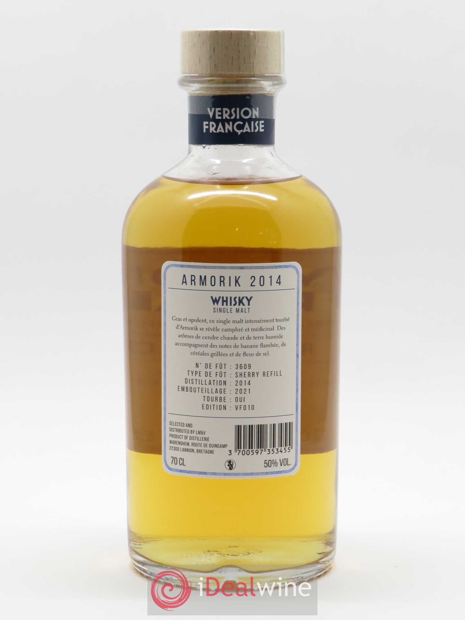 Whisky Armorik  Version Française Single Malt  (70cl) 2014 - Lot de 1 bouteille - 2