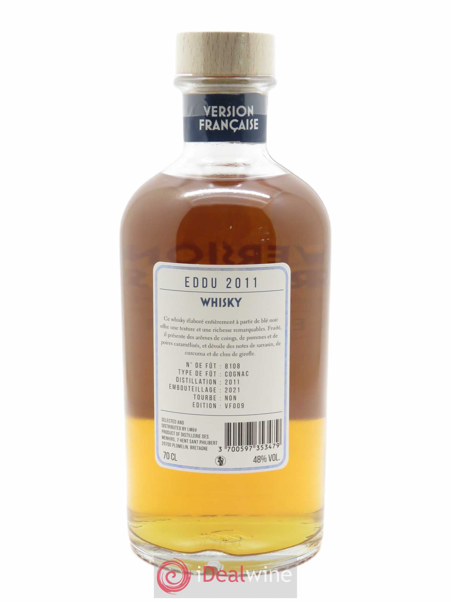 Whisky Eddu Version Française Single Malt  (70cl) 2011 - Lot de 1 bouteille - 2