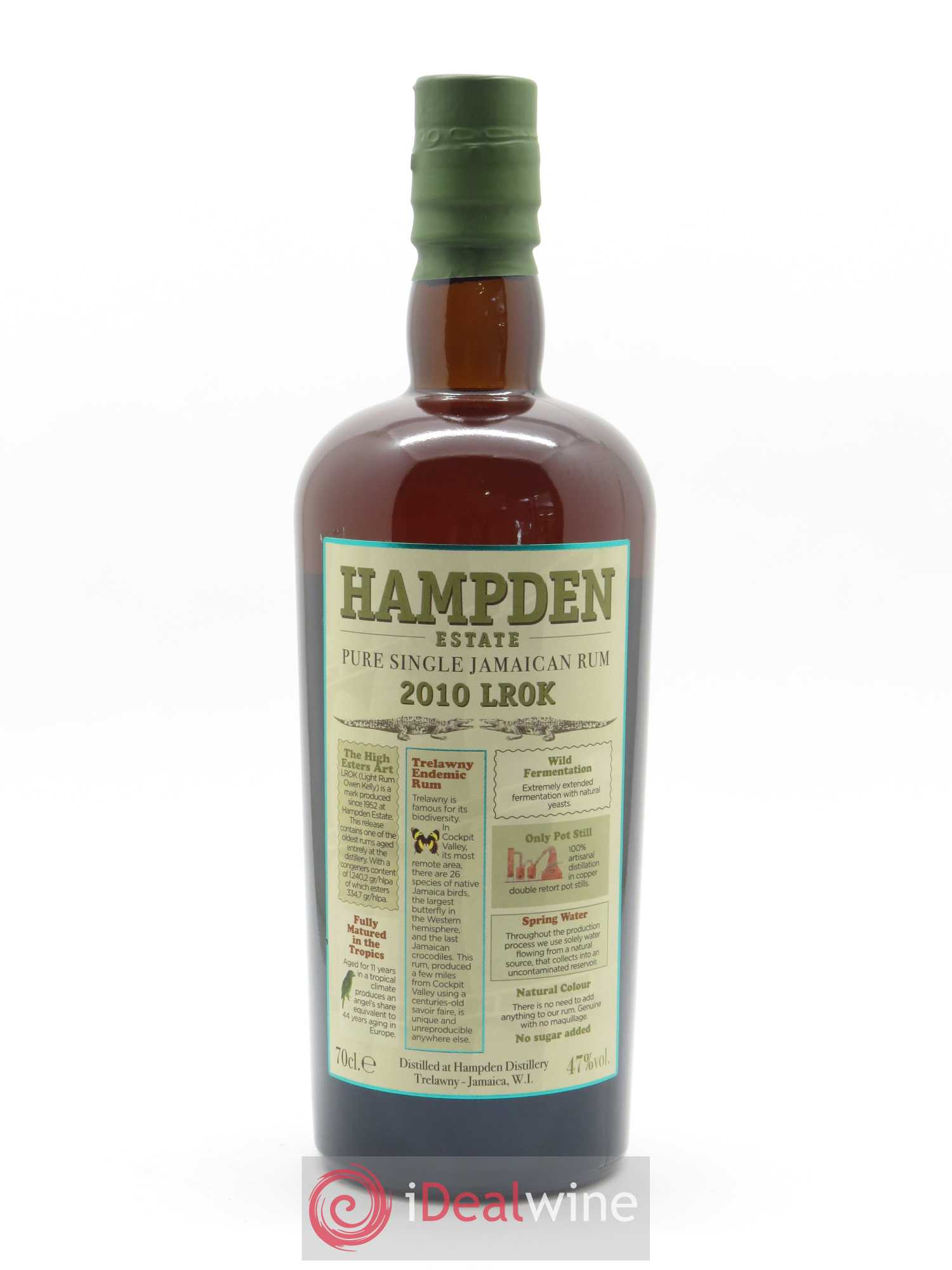 Rhum Hampden  Lrok 10 ans Single Cask (70 cl) 2010 - Lot de 1 bouteille - 1