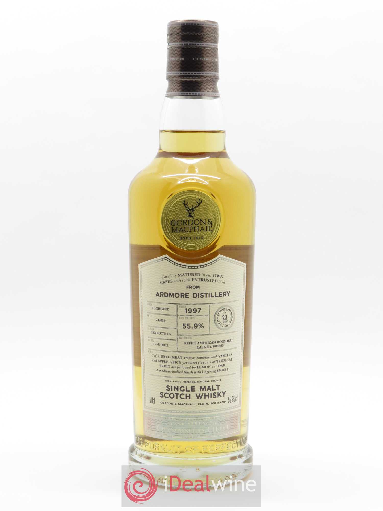 Whisky Ardmore 23 ans Gordon & Macphail (70 cl) 1997 - Lot de 1 bouteille - 1