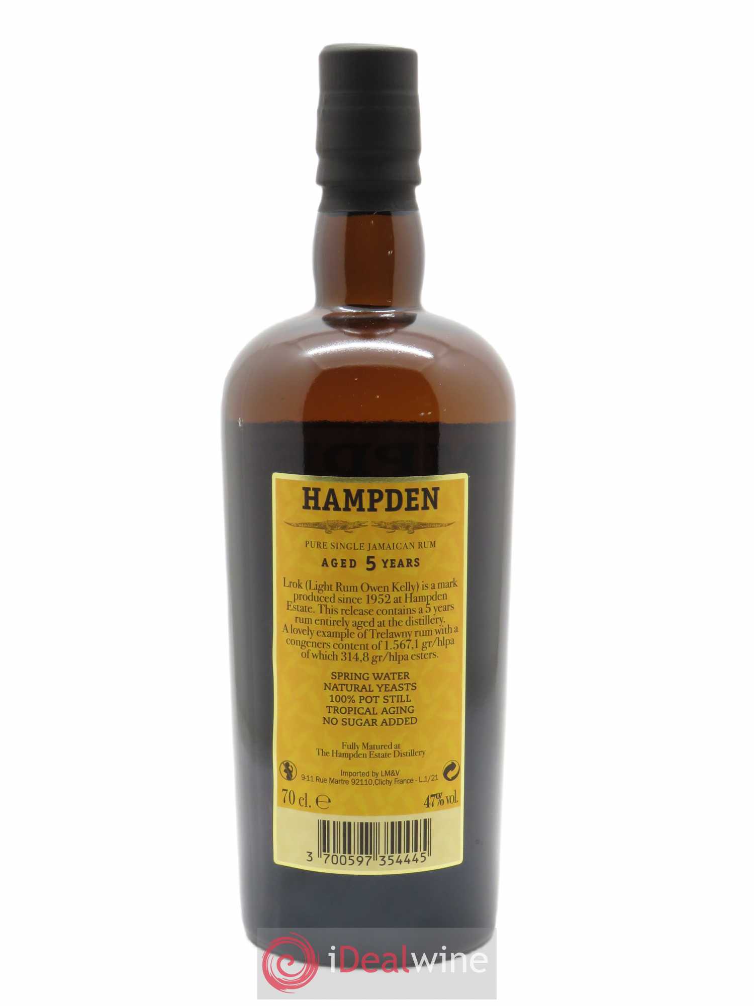 Rhum Hampden  The Younger (70cl) 2016 - Lot de 1 bouteille - 2