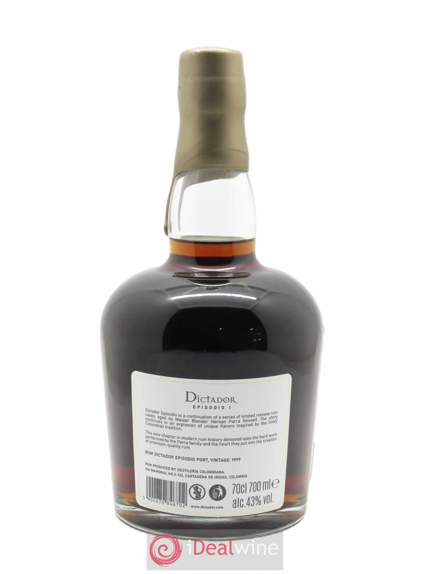 Rhum Dictador Episodio Port Cask (70cl) 1999 - Lot de 1 bouteille - 2