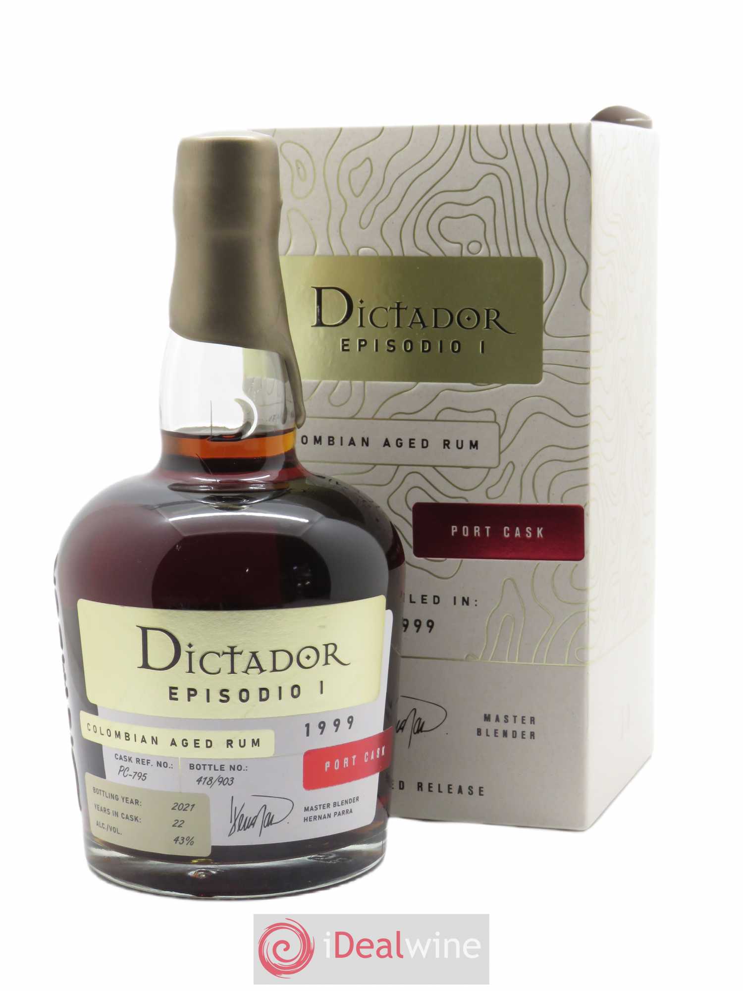 Rhum Dictador Episodio Port Cask (70cl) 1999 - Lot de 1 bouteille - 0