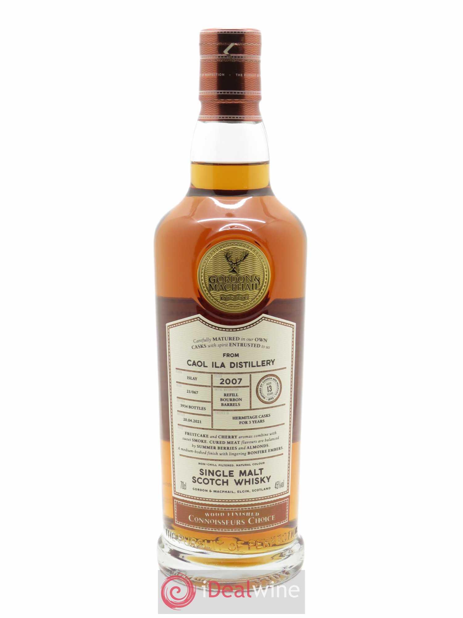 Caol Ila 13 ans Hermitage Finish  (70cl) 2007 - Lot de 1 bouteille - 1