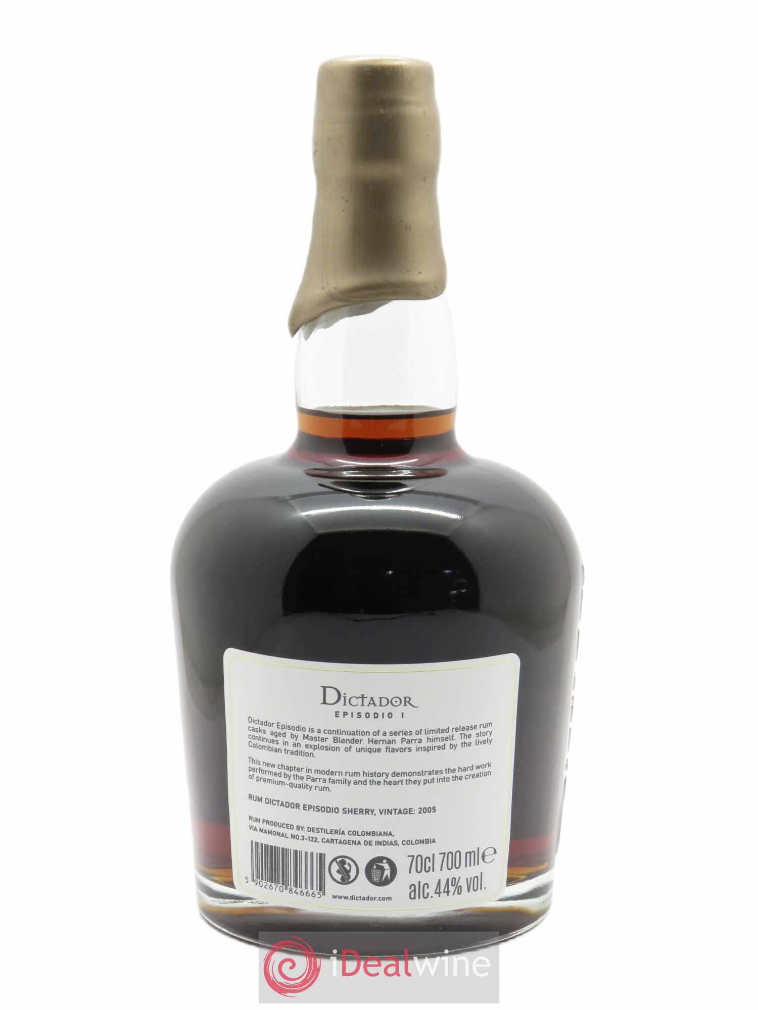 Rhum Dictador  Episodio Sherry Cask  (70cl) 2005 - Lot of 1 bottle - 2