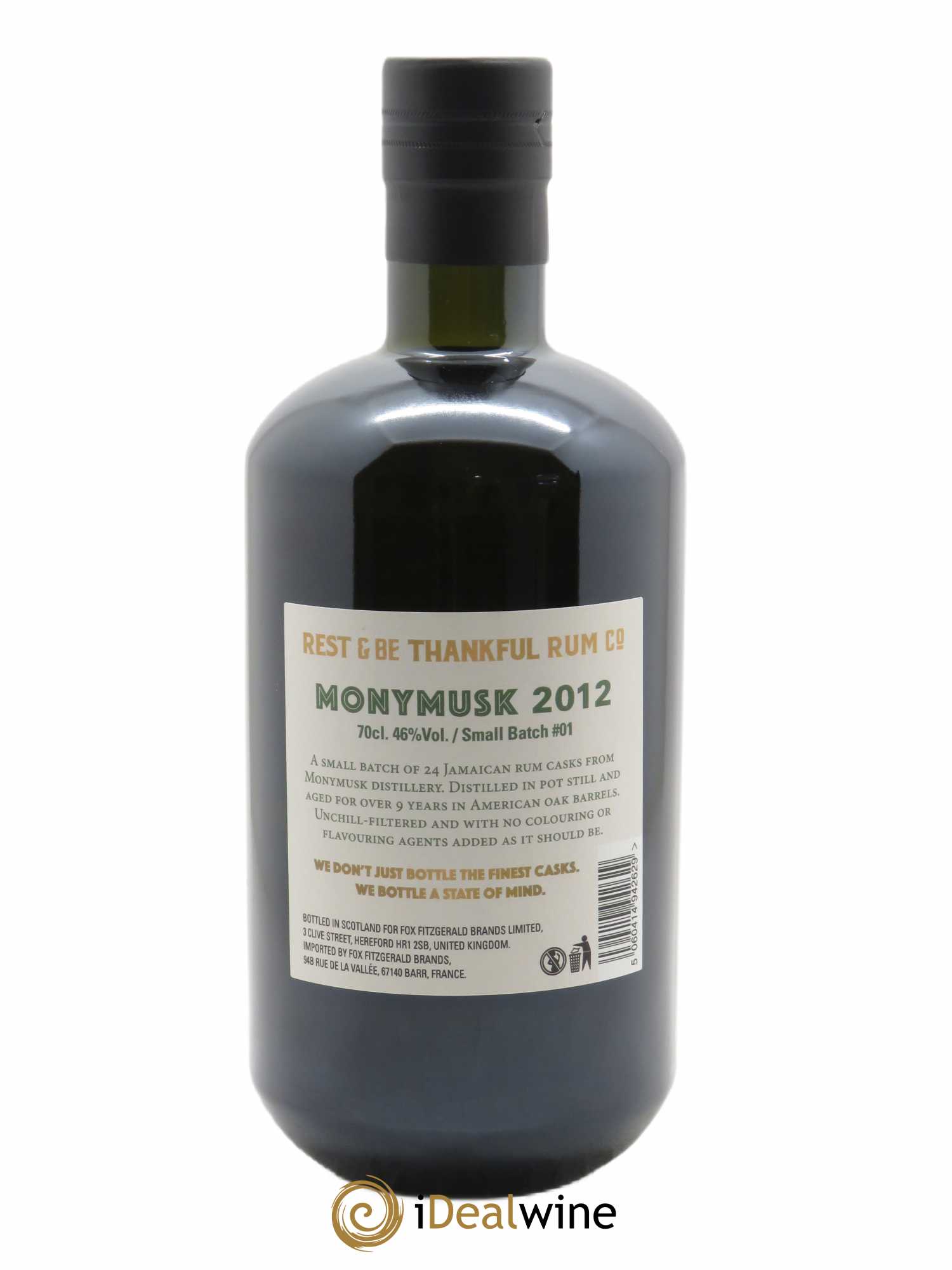 Rhum Monymusk MDR Rest & Be (70cl) 2012 - Posten von 1 Flasche - 2