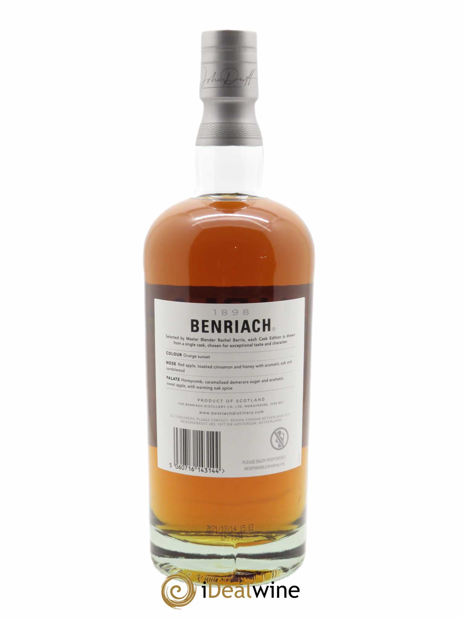 Whisky Benriach 24 ans Virgin Oak Barrel Batch 18 (70cl) 1997 - Lot of 1 bottle - 2