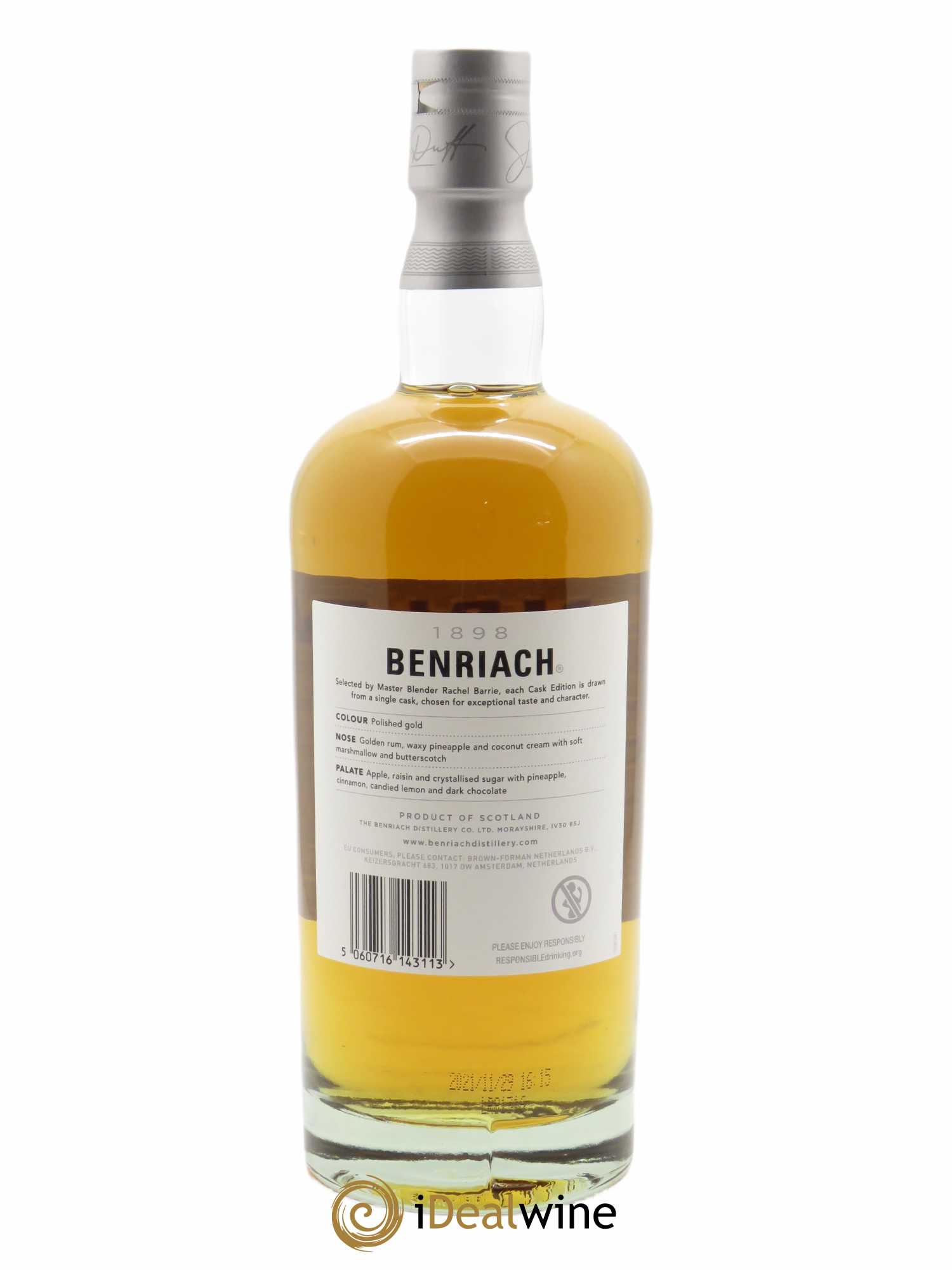 Whisky Benriach 24 ans Rum Barrel Batch 18 (70cl) 1997 - Lot de 1 bouteille - 2