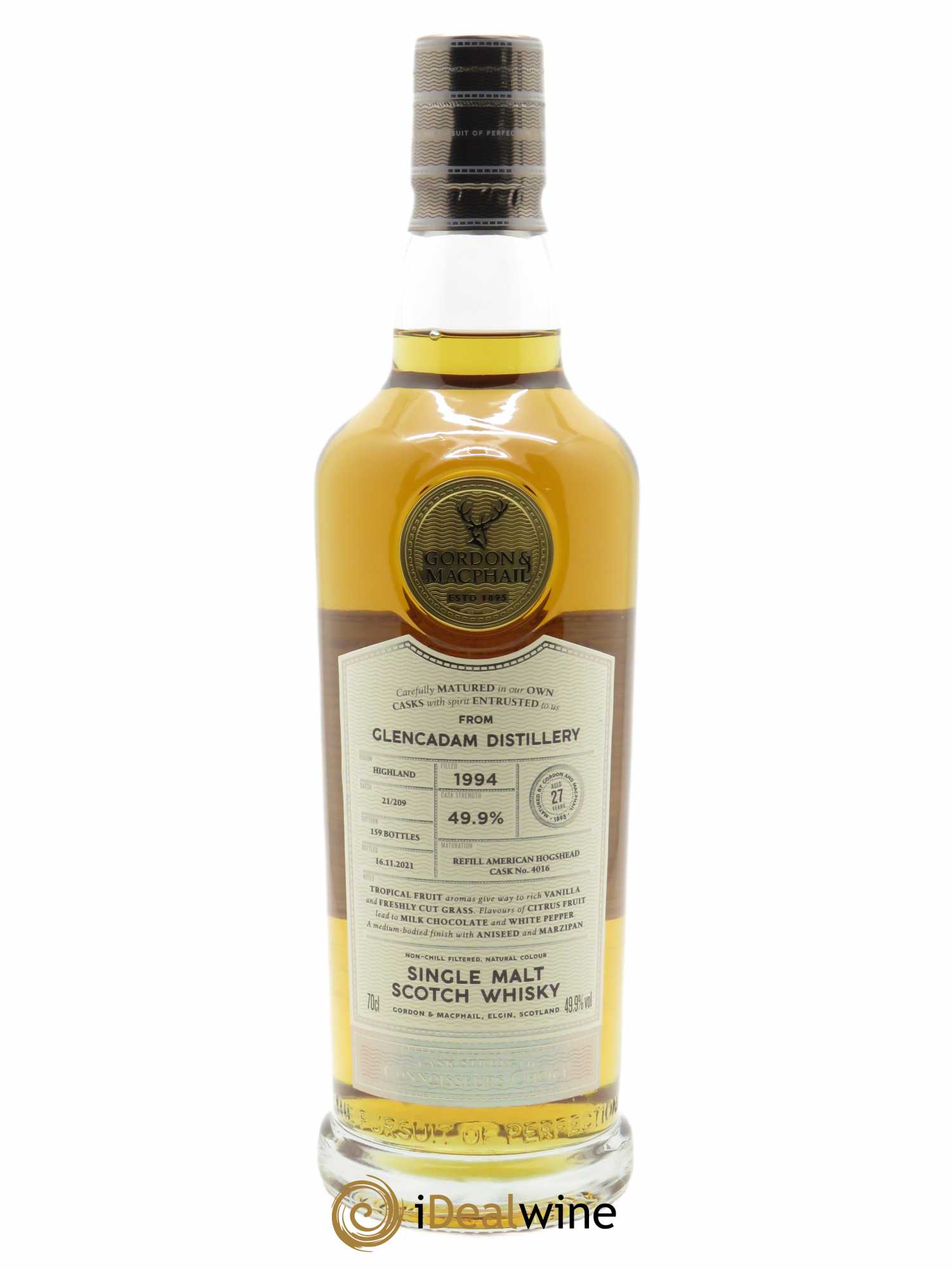 Whisky Glencadam 27 ans Gordon & Macphail (70cl) 1994 - Lot de 1 bouteille - 1