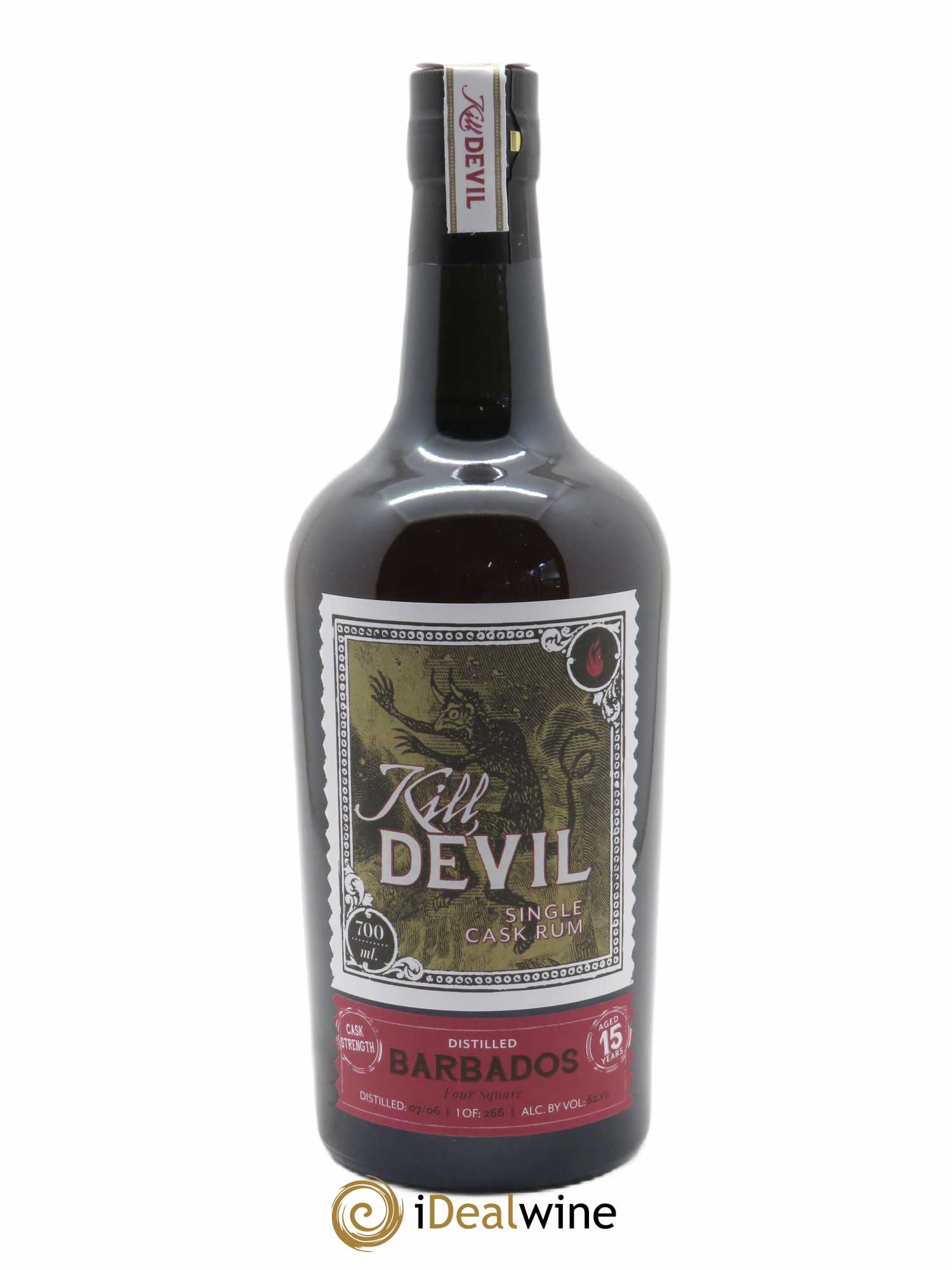 Rhum Kill Devil 15 ans Foursquare Single Cask Barbados - Lot de 1 bouteille - 1