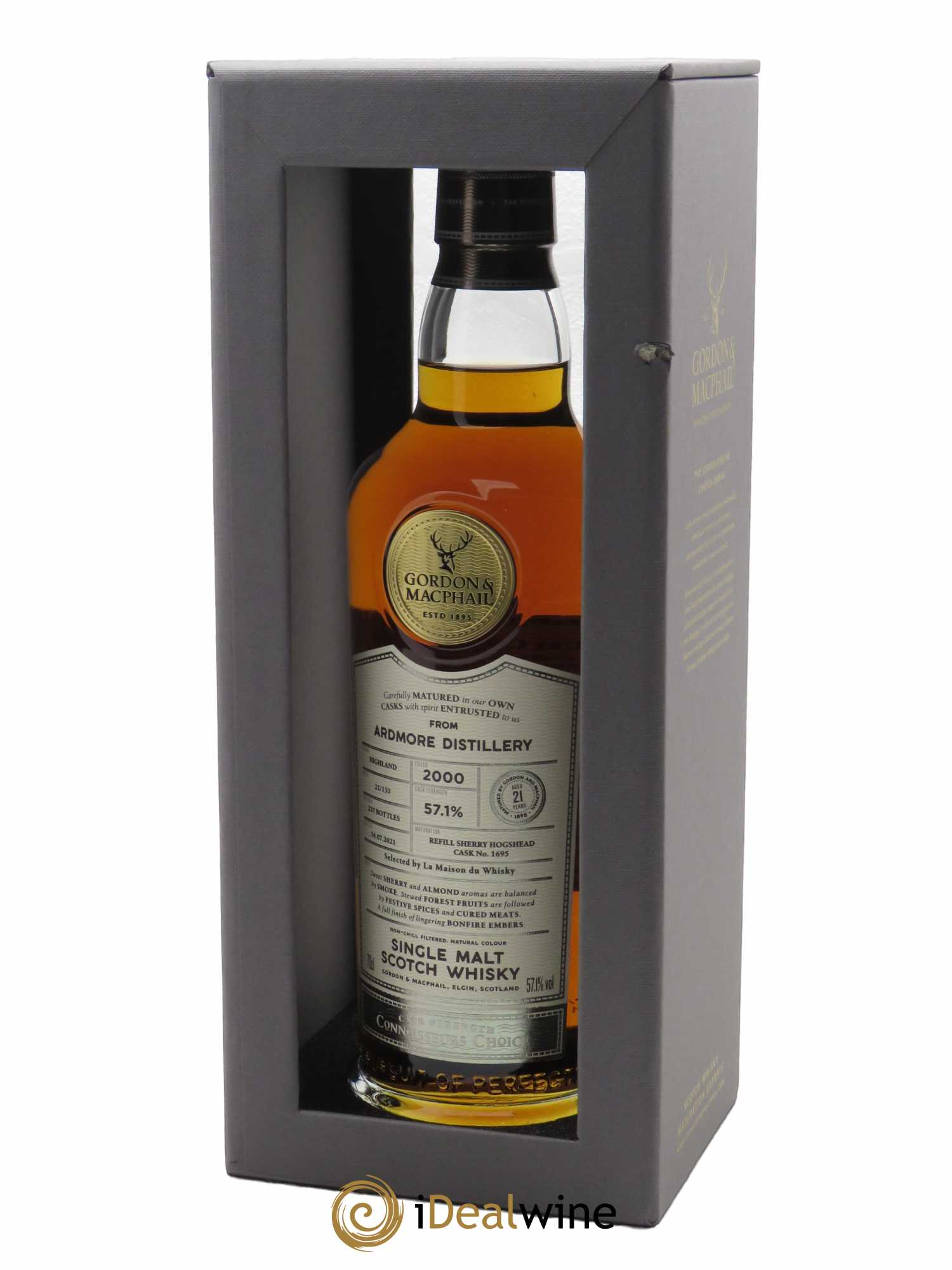 Whisky Ardmore 21 ans Gordon & Macphail  - Lot de 1 bouteille - 1