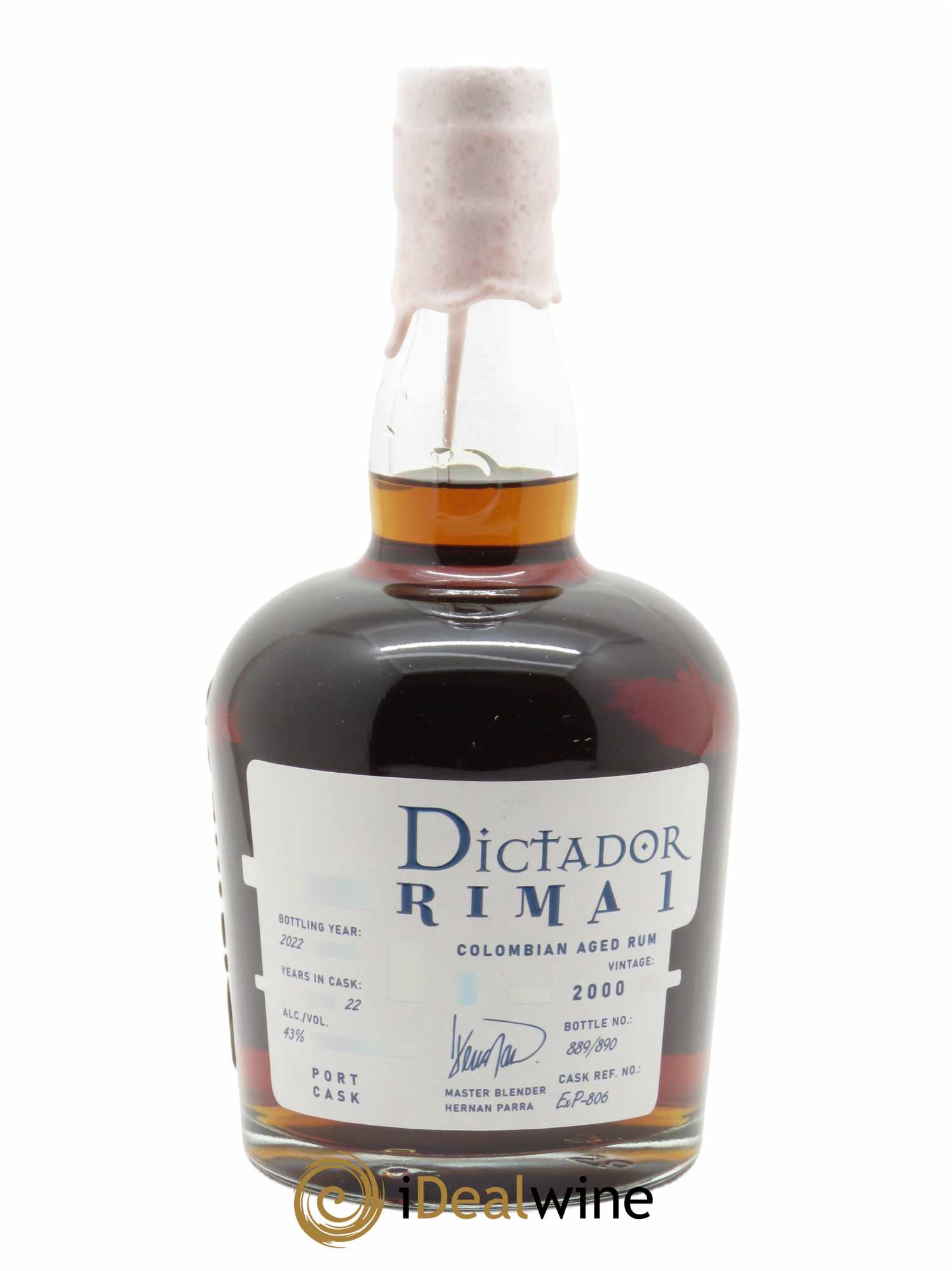Rhum Dictador  Rima Port Cask (70cl) 2000 - Lot de 1 bouteille - 1