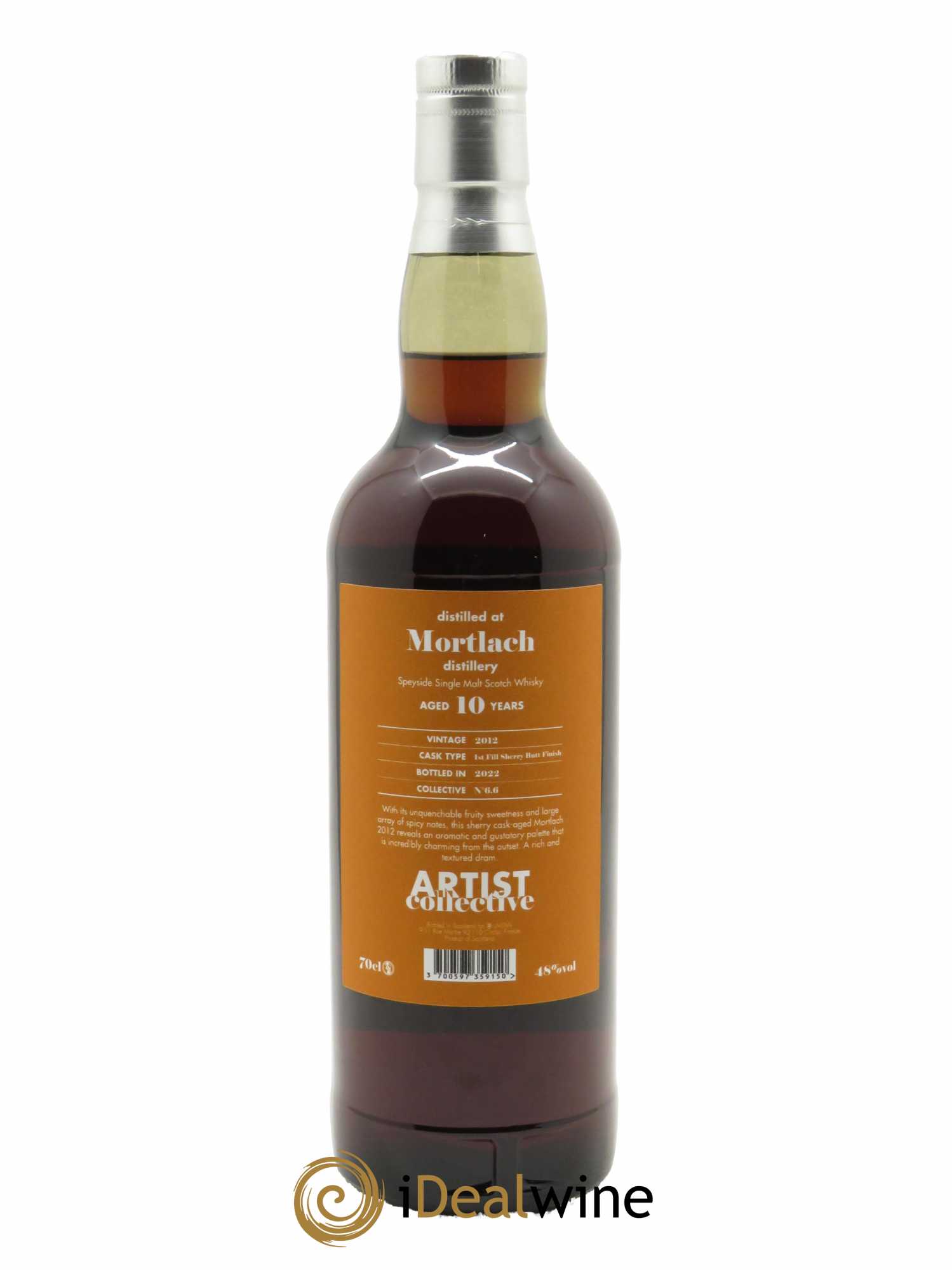 Whisky Mortlach 10 years Artist Collective 6.0 (70 cl) 2012 - Lot de 1 bouteille - 2