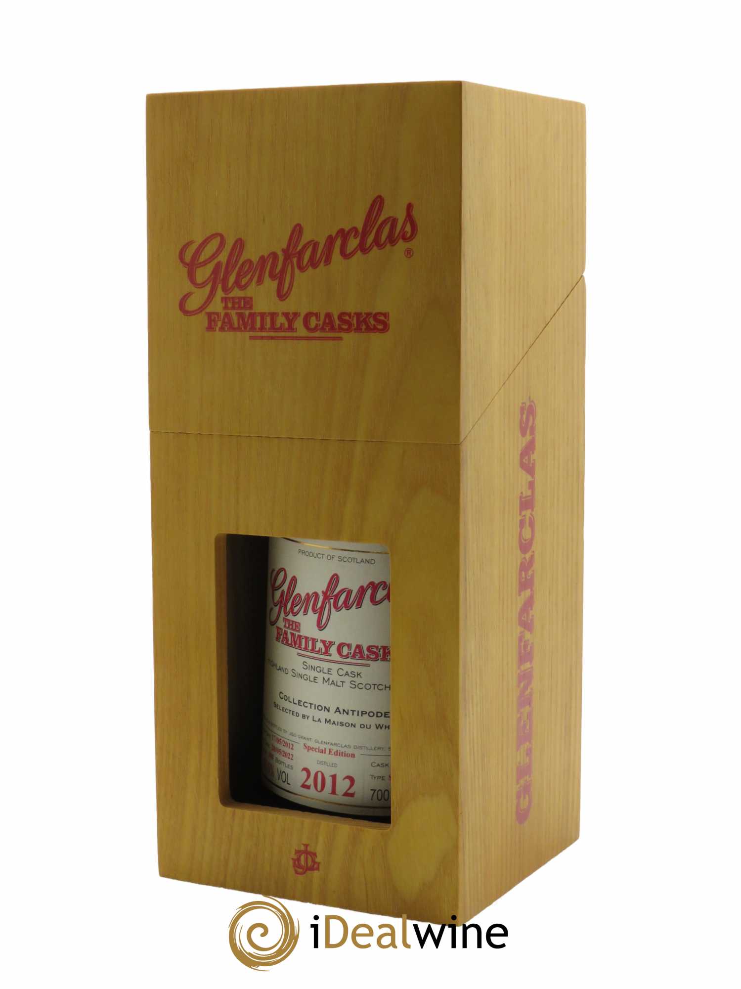 Whisky Glenfarclas 10 years The Family Cask Sherry Hogshead Antipodes (70 cl) 2012 - Lot de 1 bouteille - 1