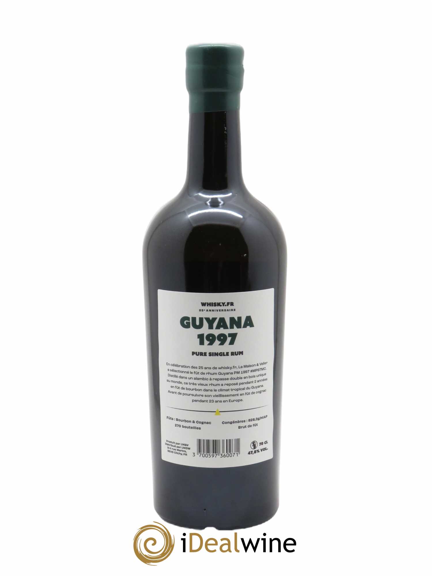 Rhum Guyana Port Mourant 25 ans (70 cl) 1997 - Posten von 1 Flasche - 2