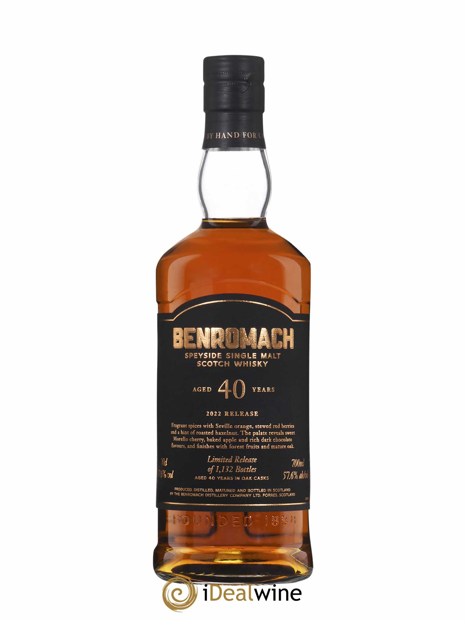 Whisky Benromach 40 ans 2022 Release - Lot de 1 bouteille - 1