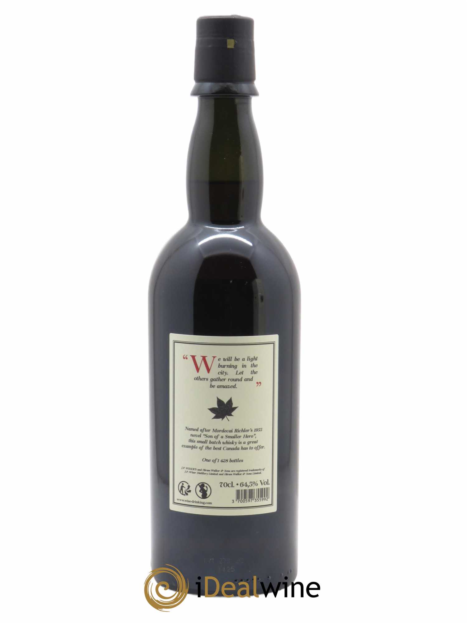 Whisky JP Wiser's Ex Libris Smaller Hero (70cl) 1998 - Lot de 1 bouteille - 2