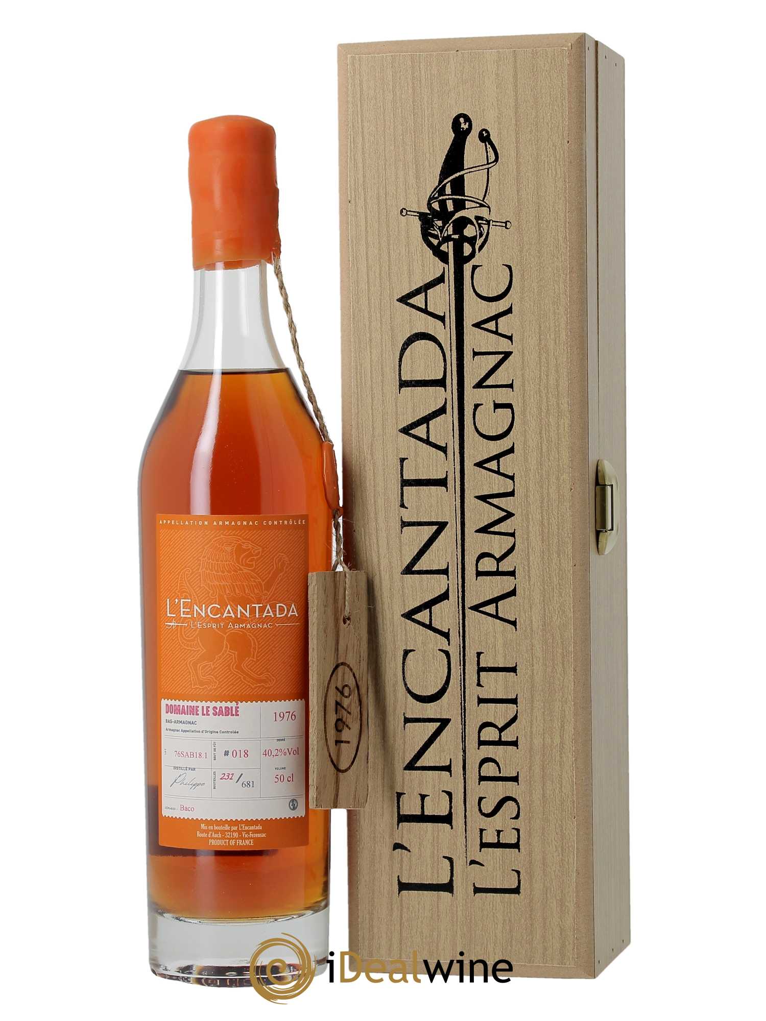 Bas-Armagnac Domaine le Sablé L'Encantada (50cl) 1976 - Lot of 1 bottle - 0