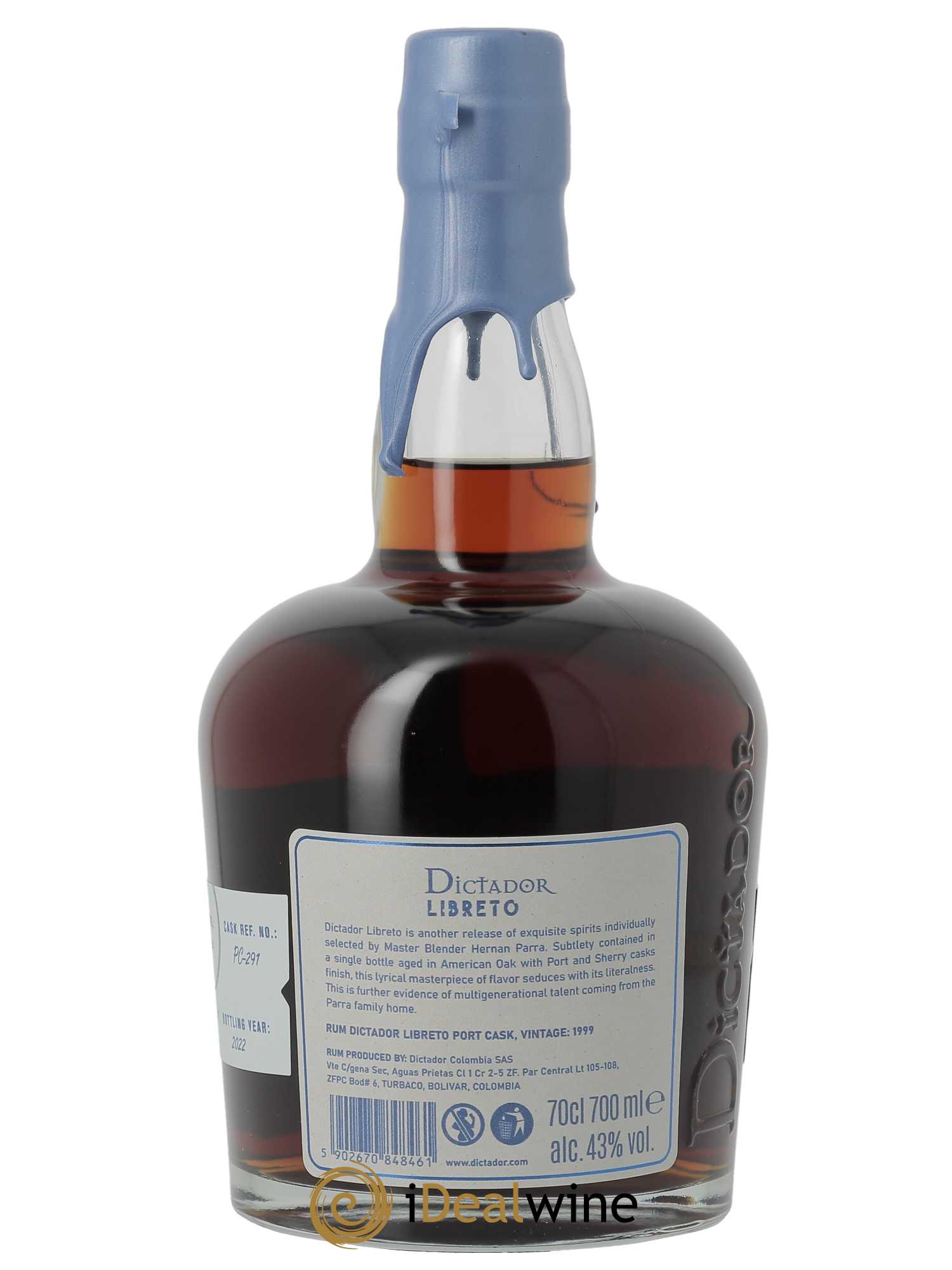 Rhum Dictador Libreto Port Cask (70cl) 1999 - Lotto di 1 bottiglia - 2