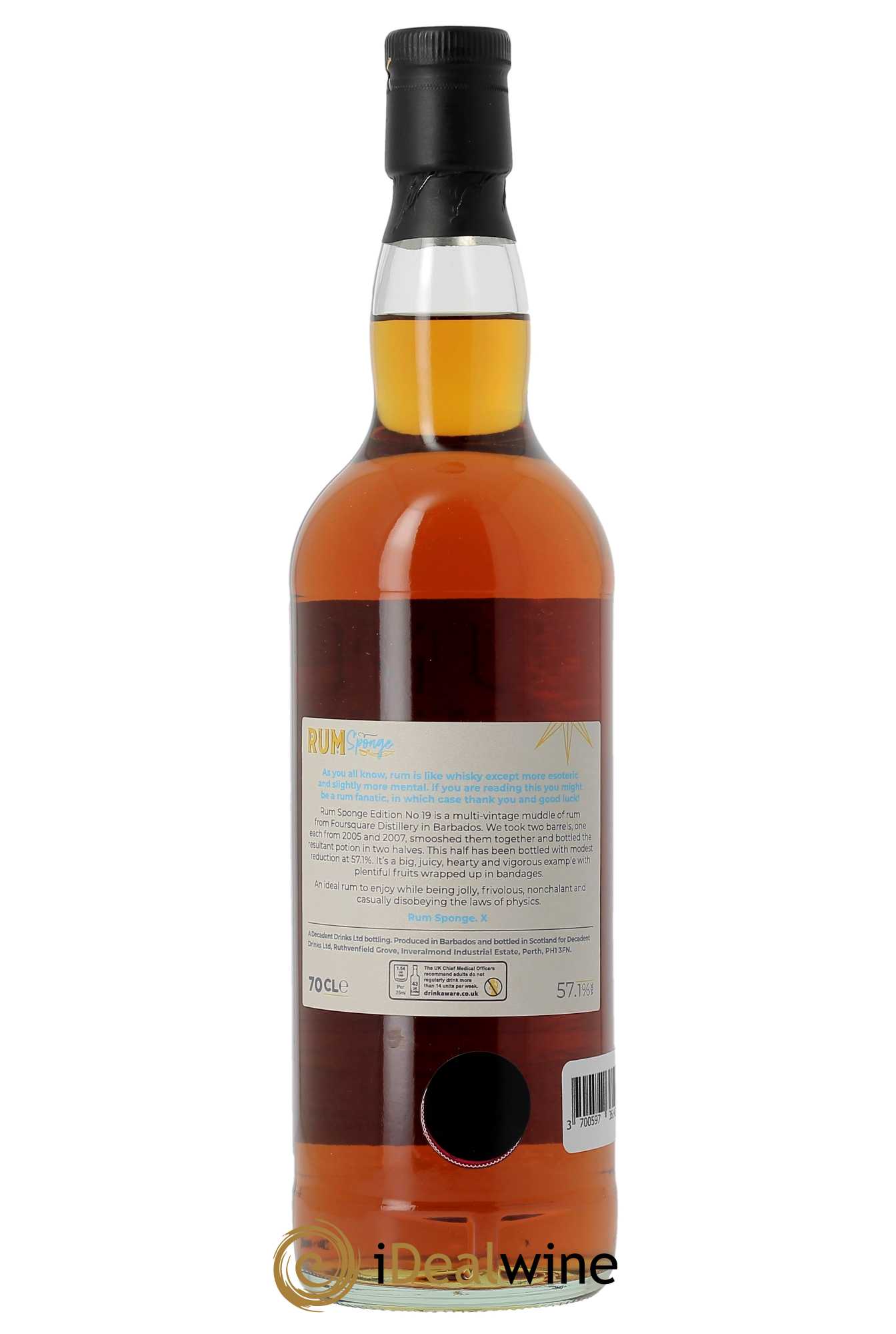 Rhum Decadent Drink 15 ans Edition No 19 Sponge (70cl) - Lotto di 1 bottiglia - 1