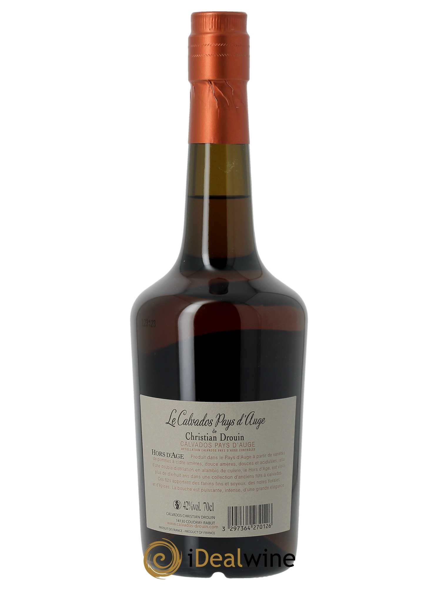 Calvados Christian Drouin Hors d'âge 18 ans (70cl) - Lot of 1 bottle - 2