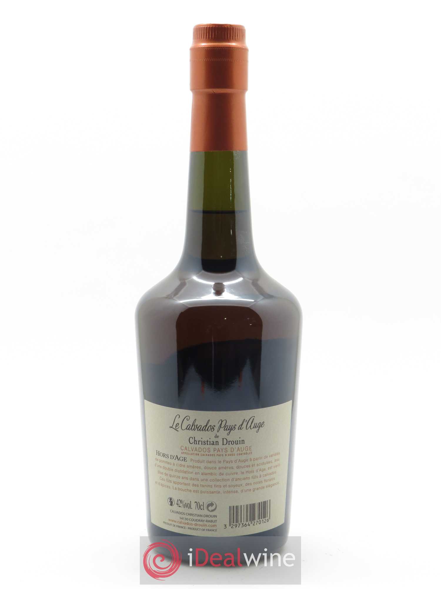 Calvados Christian Drouin Of. Hors d'âge (70 cl) - Lot de 1 bouteille - 2