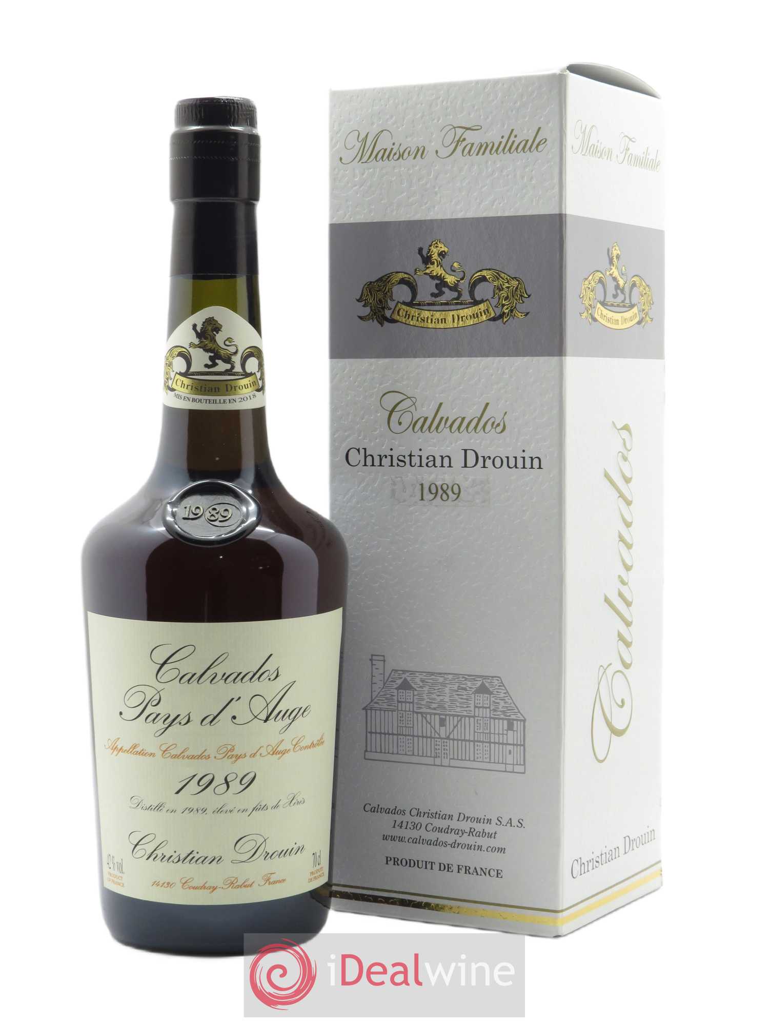 Calvados Christian Drouin 1989 Of. Pays d'Auge (70 cl) 1989 - Lot of 1 bottle - 0