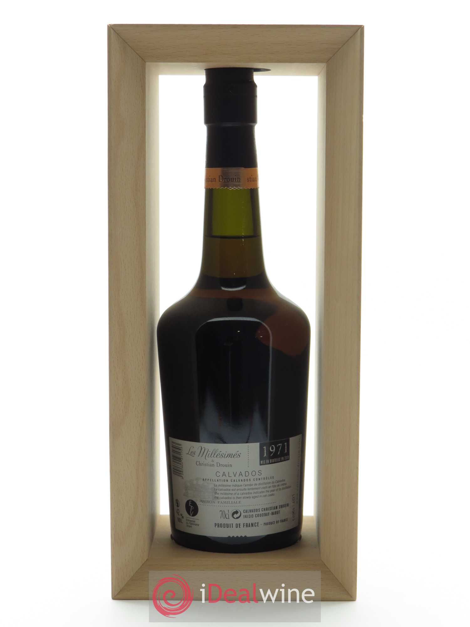 Calvados Christian Drouin  1971 Of.  (70 cl) 1971 - Lot de 1 bouteille - 2