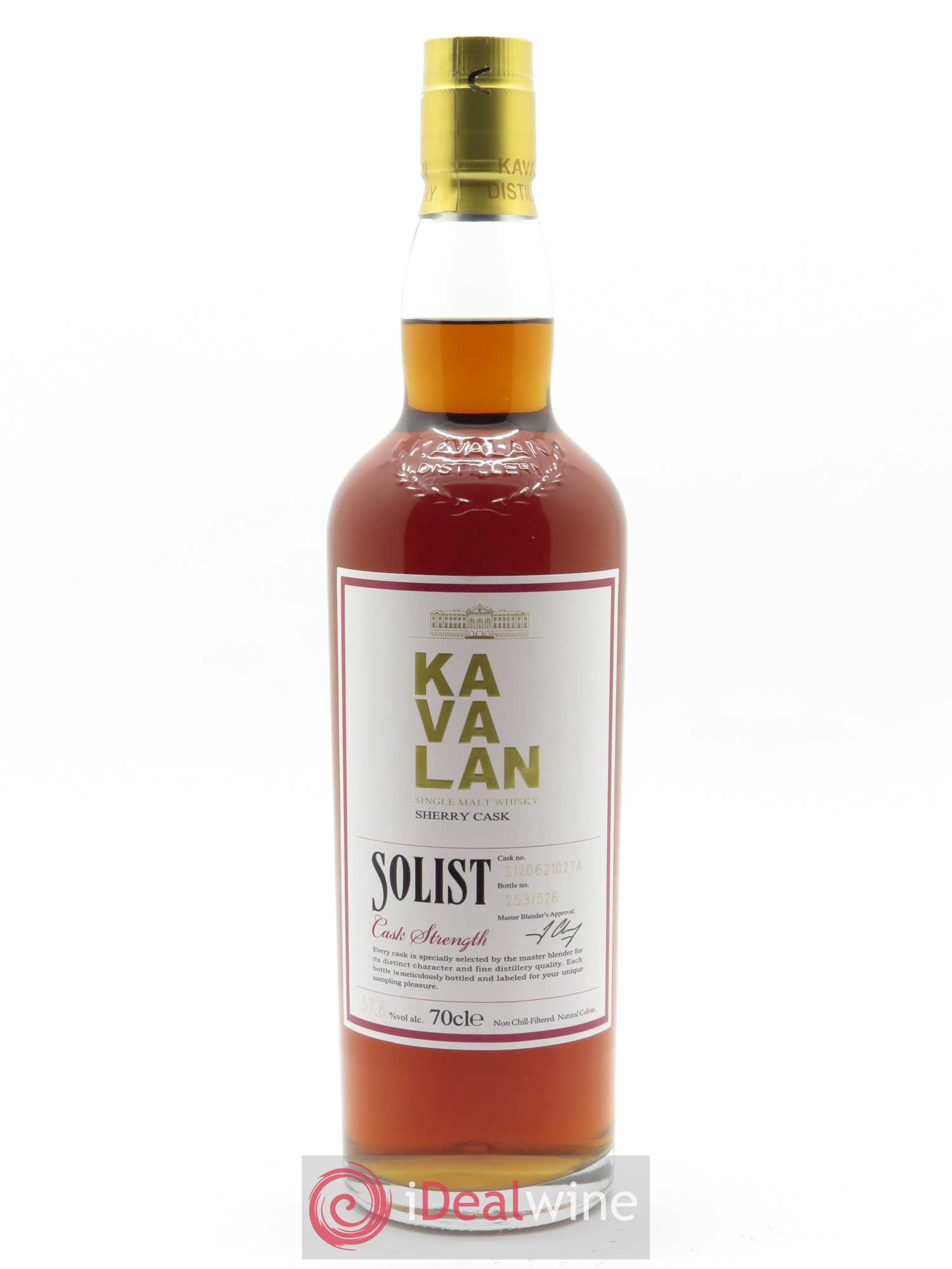 Kavalan Of. Solist Sherry Cask n°S081217028 - One of 486 - bottled 2017 Cask Strength (70 cl) - Lot de 1 bouteille - 1