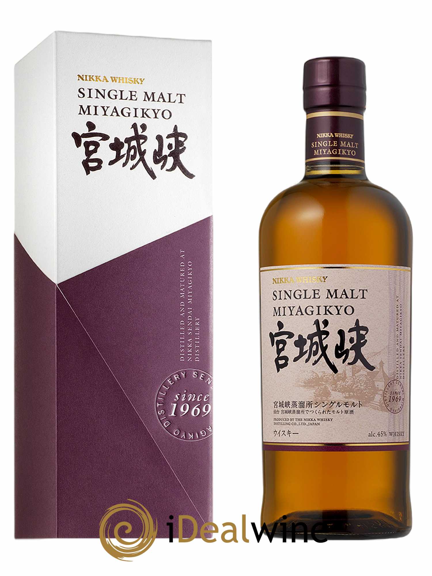 Miyagikyo Of. Single Malt Nikka Whisky (70 cl) - Lot de 1 bouteille - 0